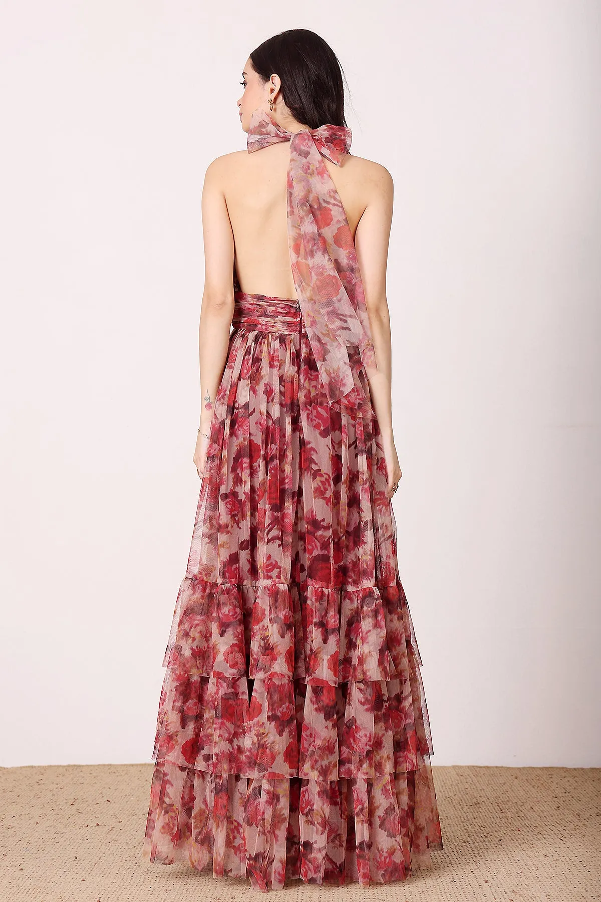 Alisha Midaxi in Rose Floral sold by Lace & Beads product image thumbnail 2