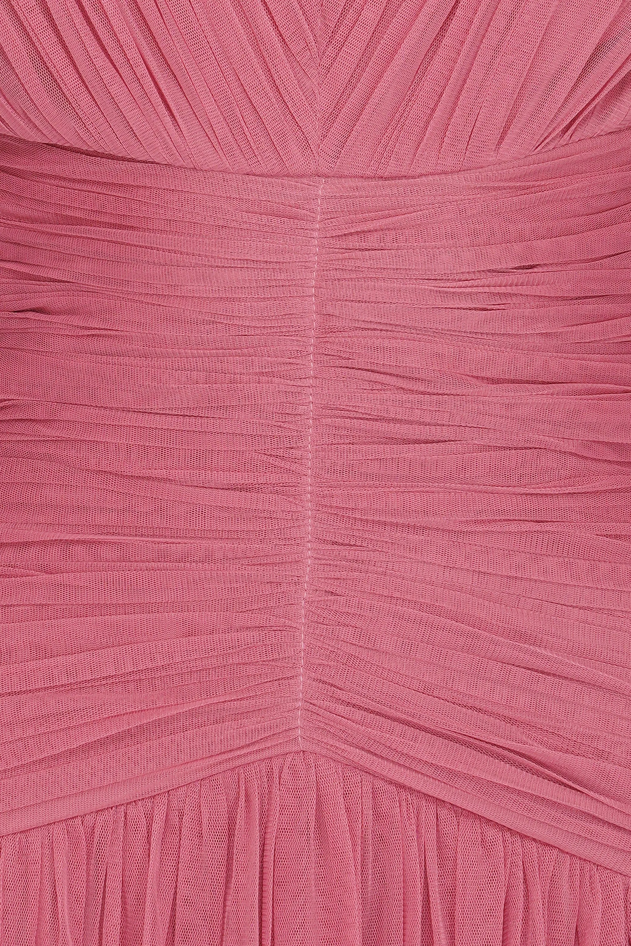 Elsie Tulle Maxi Dress in Dusty Rose sold by Lace & Beads product image thumbnail 5