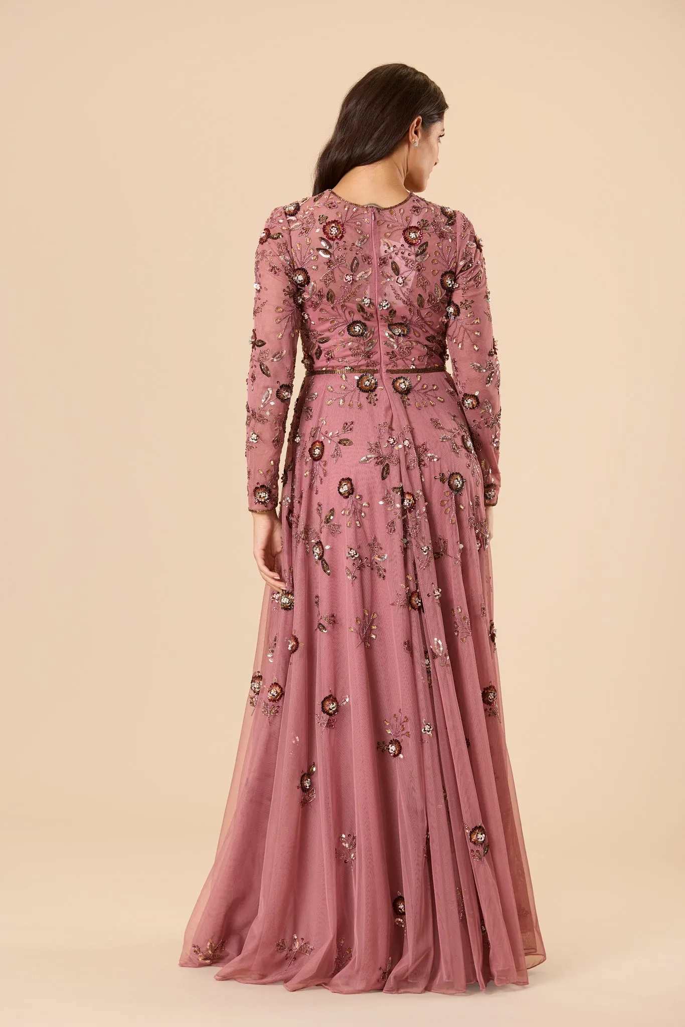 Isaiah Embellished Maxi Dress in Mauve sold by Lace & Beads product image thumbnail 5