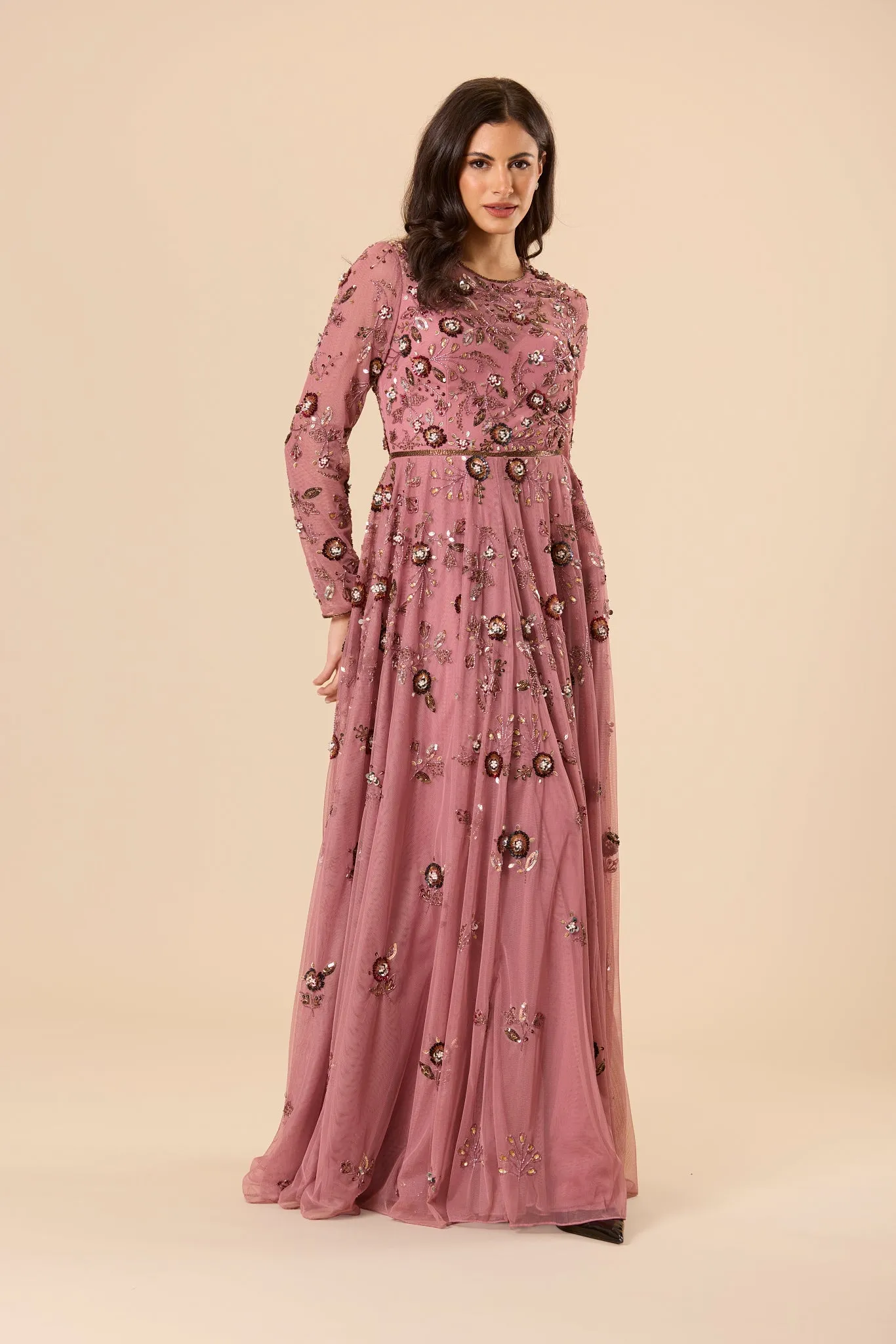 Isaiah Embellished Maxi Dress in Mauve sold by Lace & Beads product image thumbnail 2
