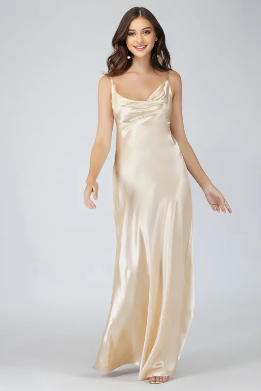 Sienna Champagne Bridesmaid Dress sold by Lace & Beads