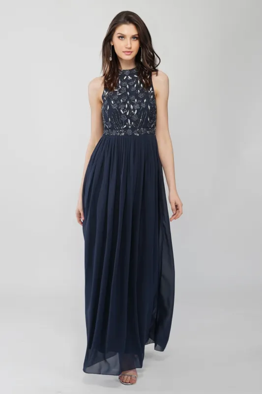 embellished bandeau cowl neck maxi dress in light blue Clarks - Mens - Monahan Plain Nubuck - 11.5 main image 1