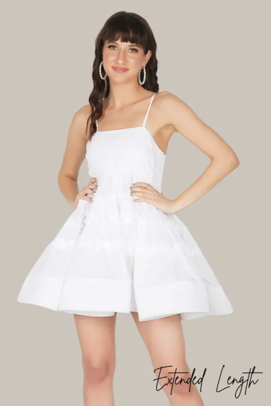 Bethan Cotton Mini in White sold by Lace & Beads