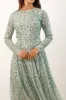 Sila Long Sleeve Embellished Maxi Dress in Sage Green sold by Lace & Beads
