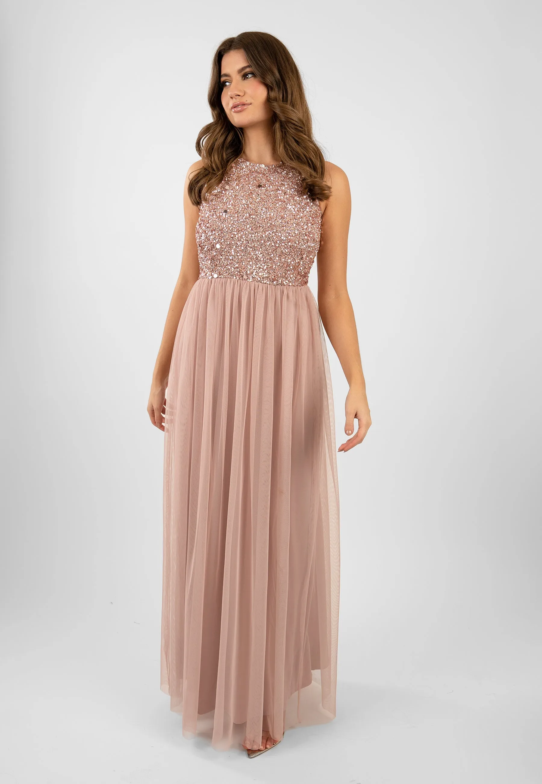 Picasso Pale Mauve Embellished Bridesmaid Dress sold by Lace & Beads product image thumbnail 5