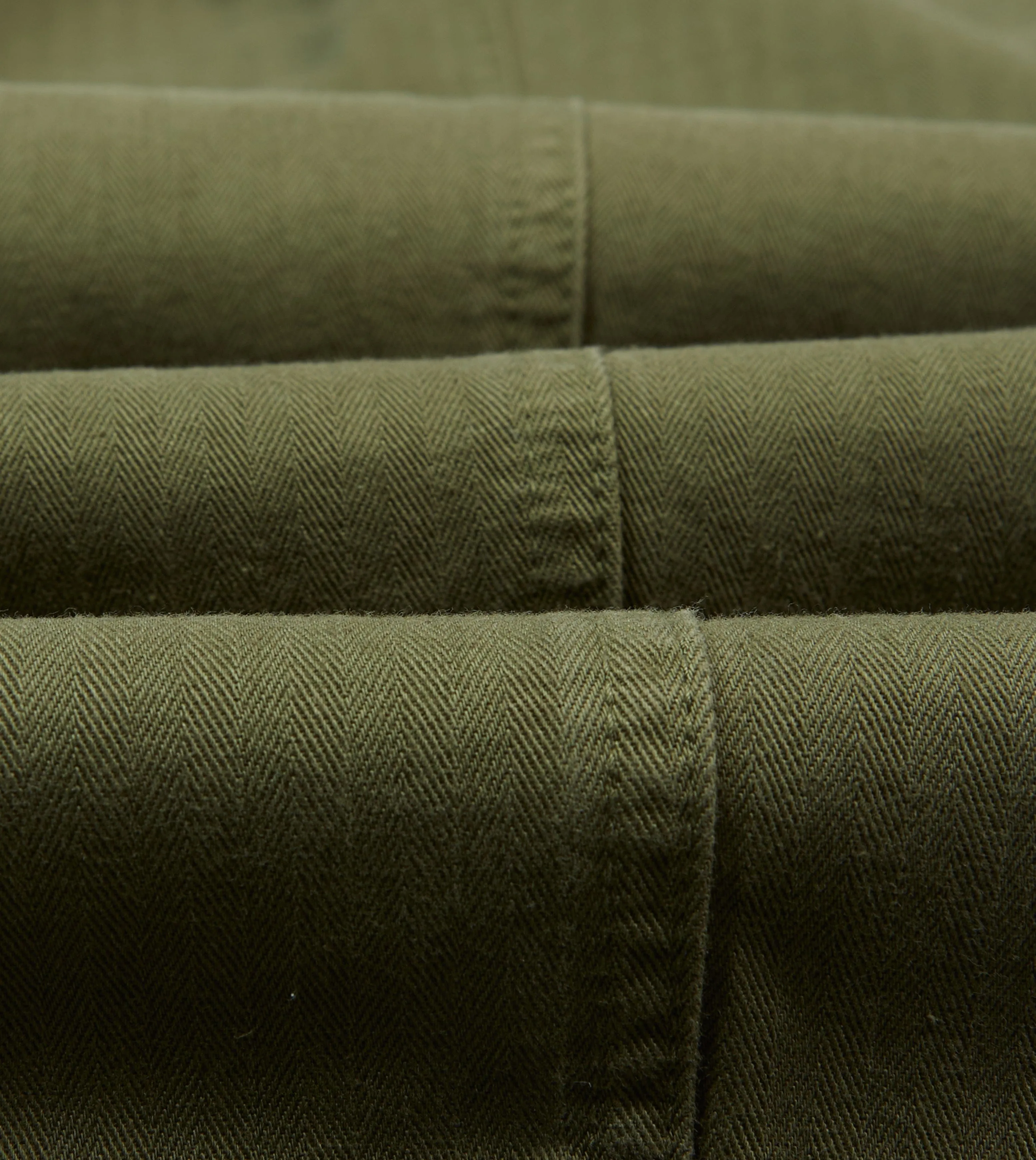 Olive Herringbone Cotton Games Trousers sold by Drake's London product image thumbnail 2