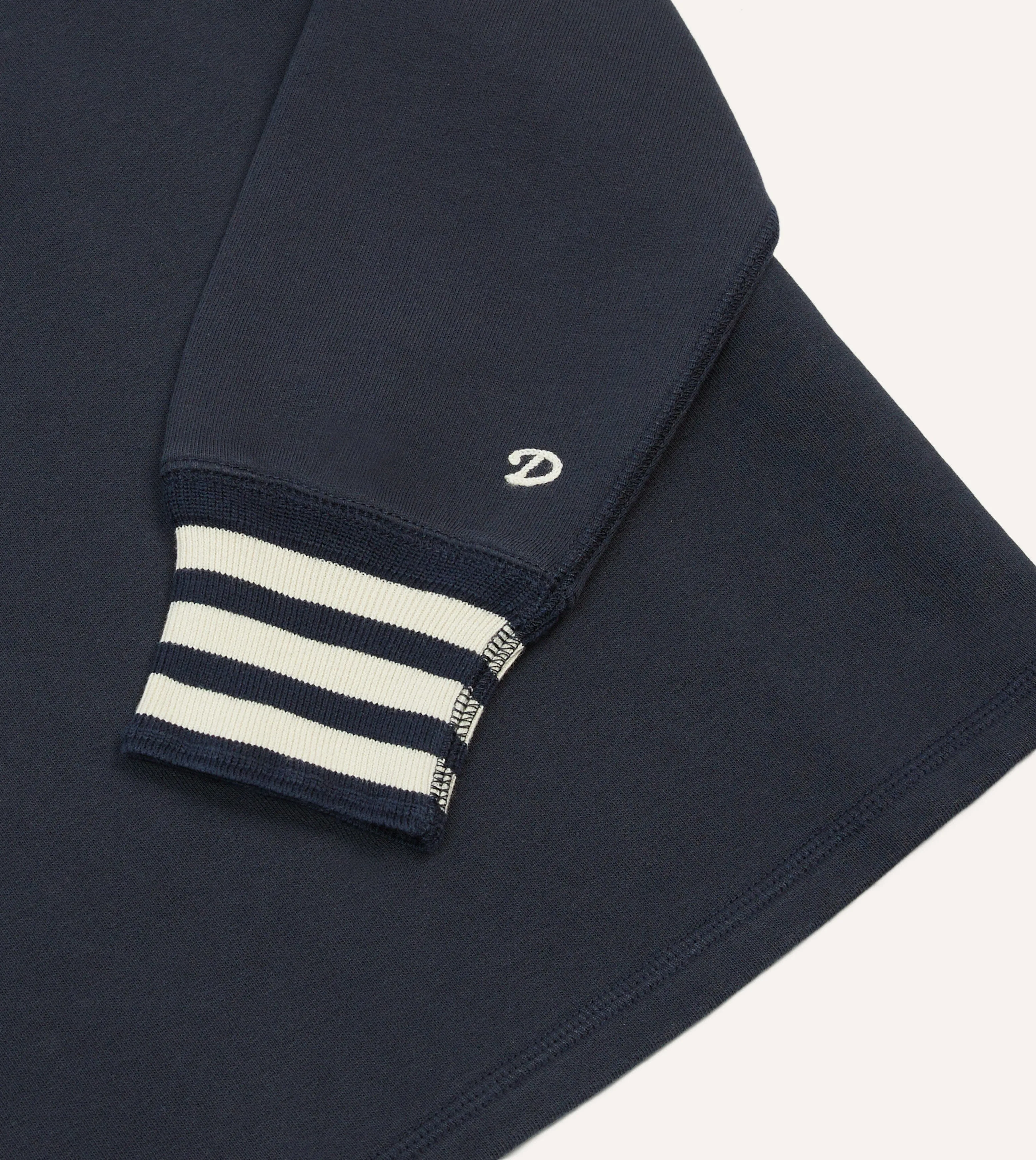 Navy Heavy Cotton Crew Neck Hiking T-Shirt sold by Drake's London product image thumbnail 4