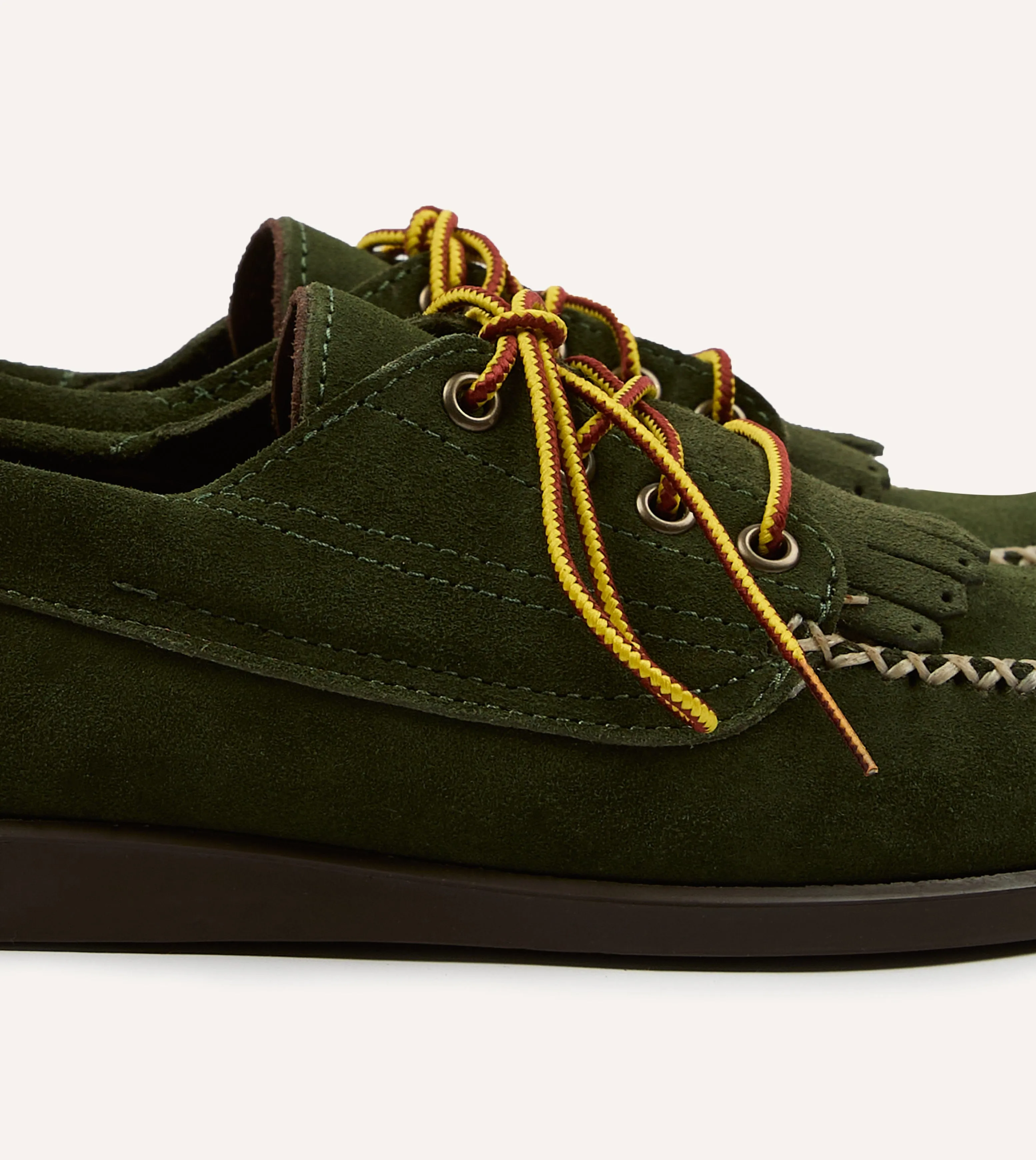 Drake's by Sebago Campsides Askook Kilt Green Suede Shoe sold by Drake's London product image thumbnail 3