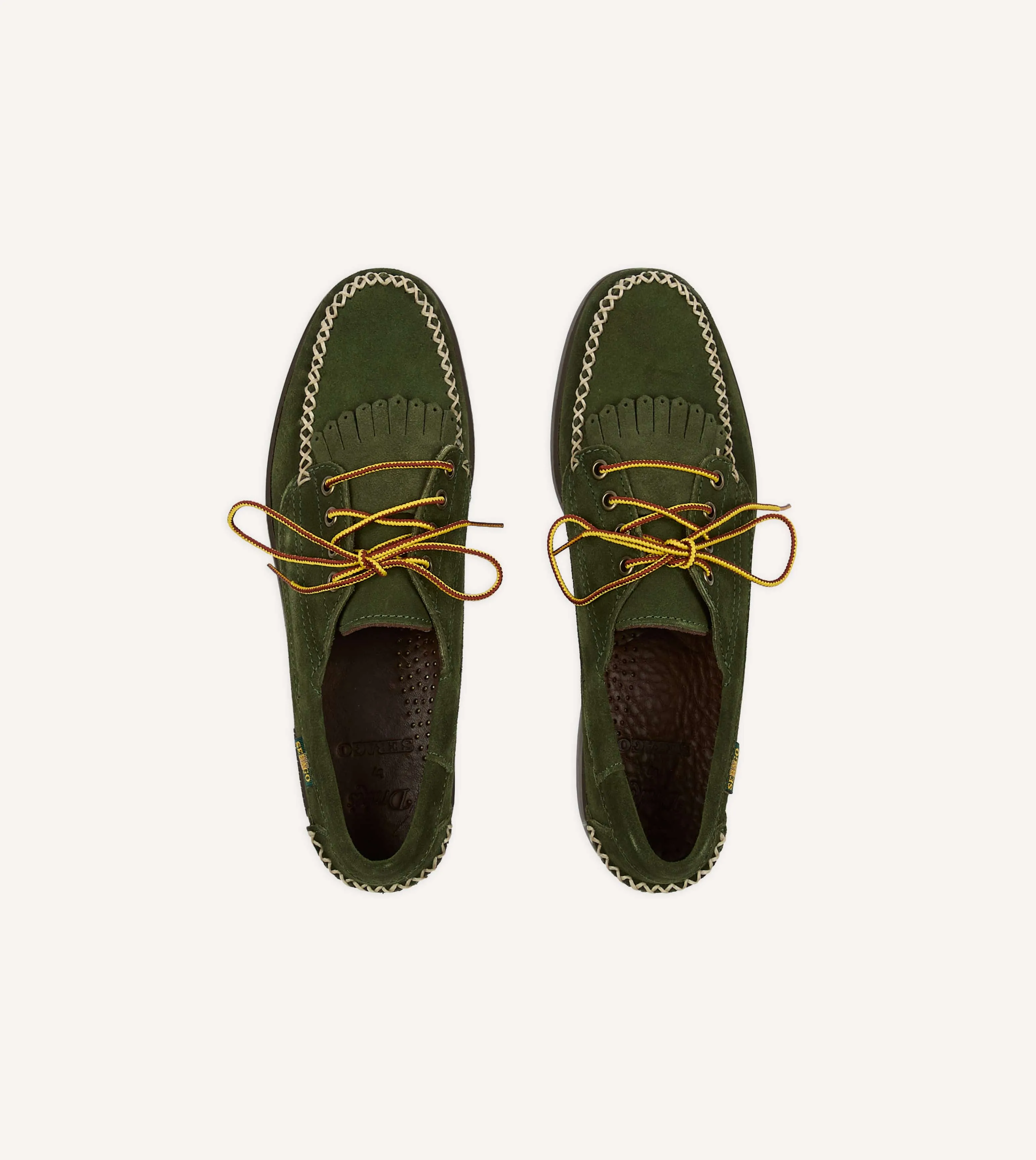 Drake's by Sebago Campsides Askook Kilt Green Suede Shoe sold by Drake's London product image thumbnail 4