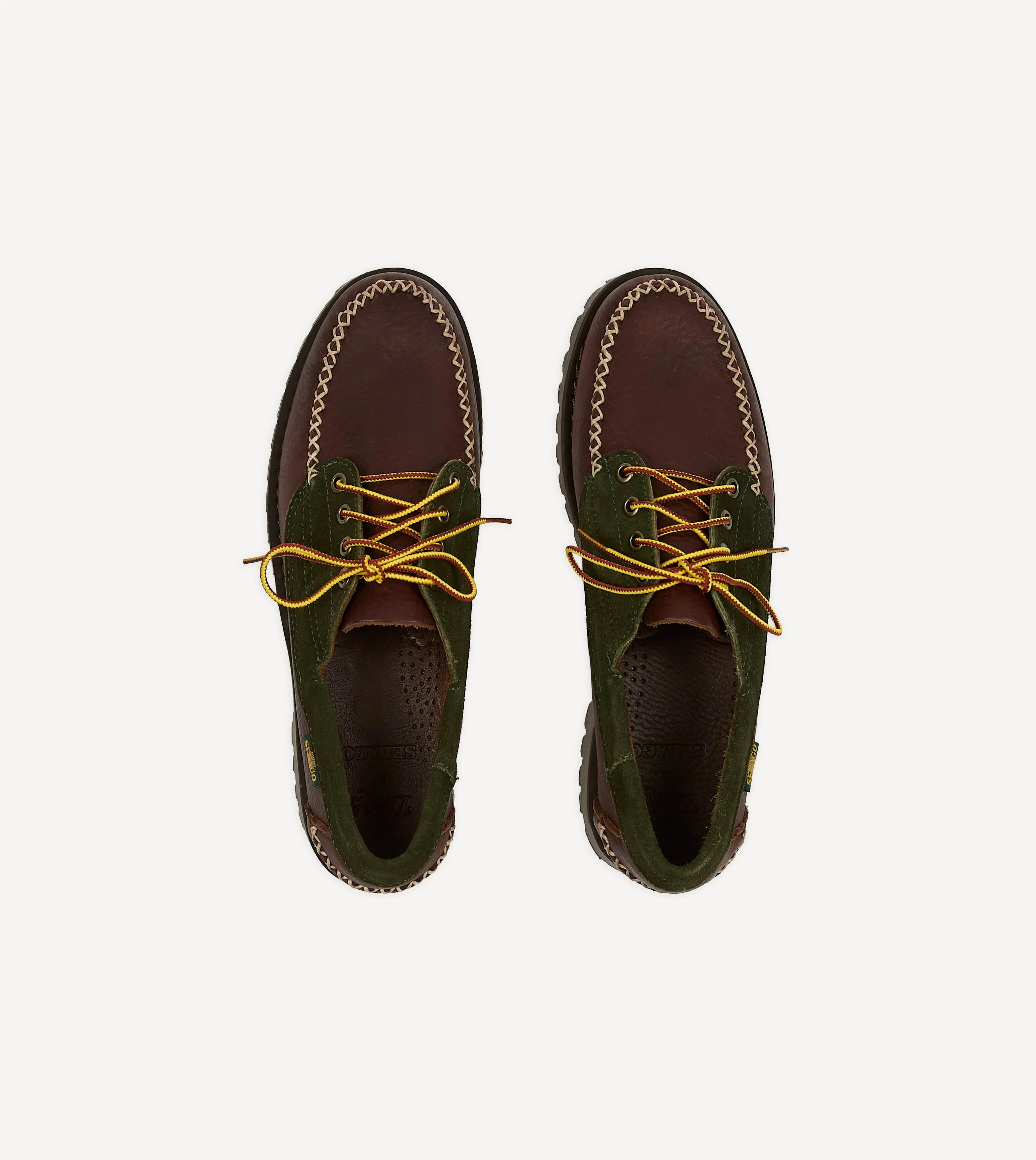 Drake's by Sebago Campsides Askook Patchwork Suede Shoe sold by Drake's London product image thumbnail 4