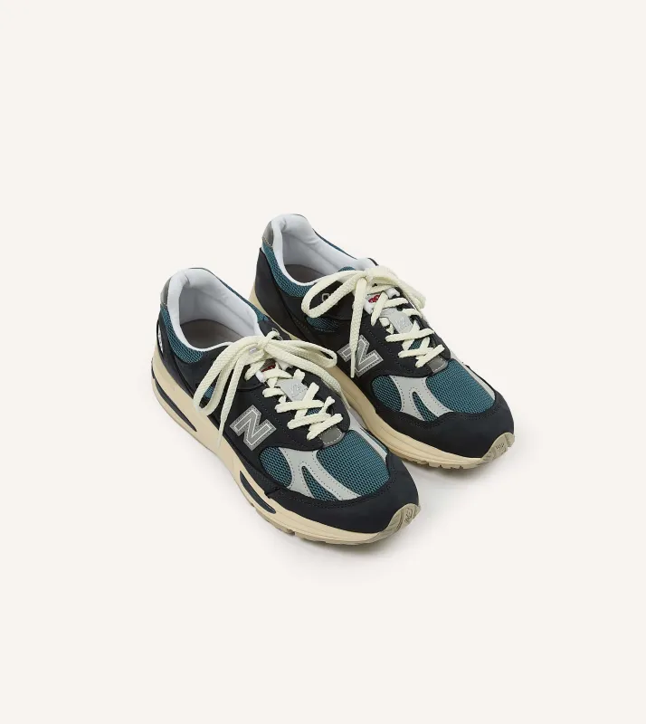 New Balance Navy 'Vintage Sport' Made in UK 991v2 Trainers sold by Drake's London