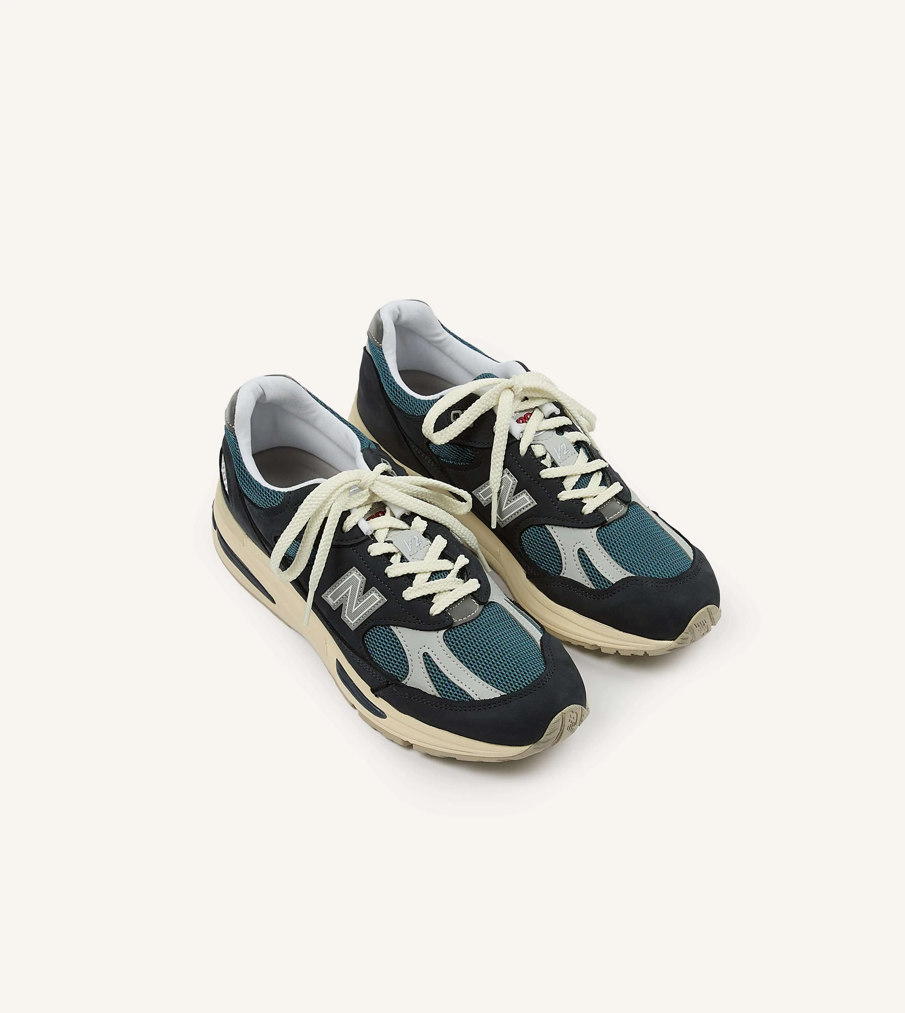 New Balance Navy 'Vintage Sport' Made in UK 991v2 Trainers sold by Drake's London