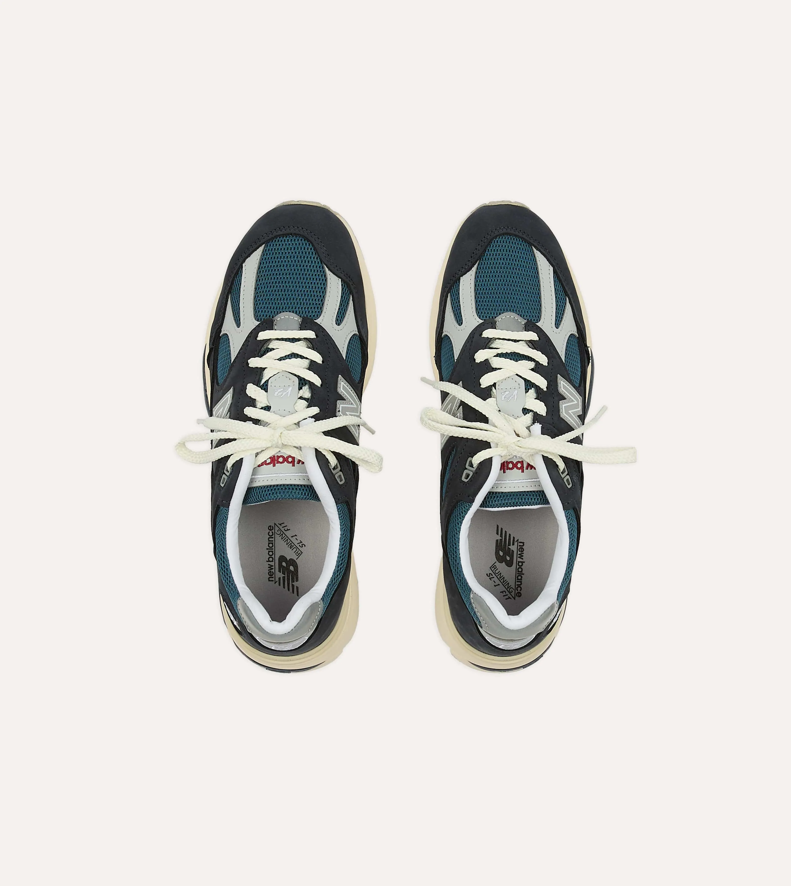 New Balance Navy 'Vintage Sport' Made in UK 991v2 Trainers sold by Drake's London product image thumbnail 4