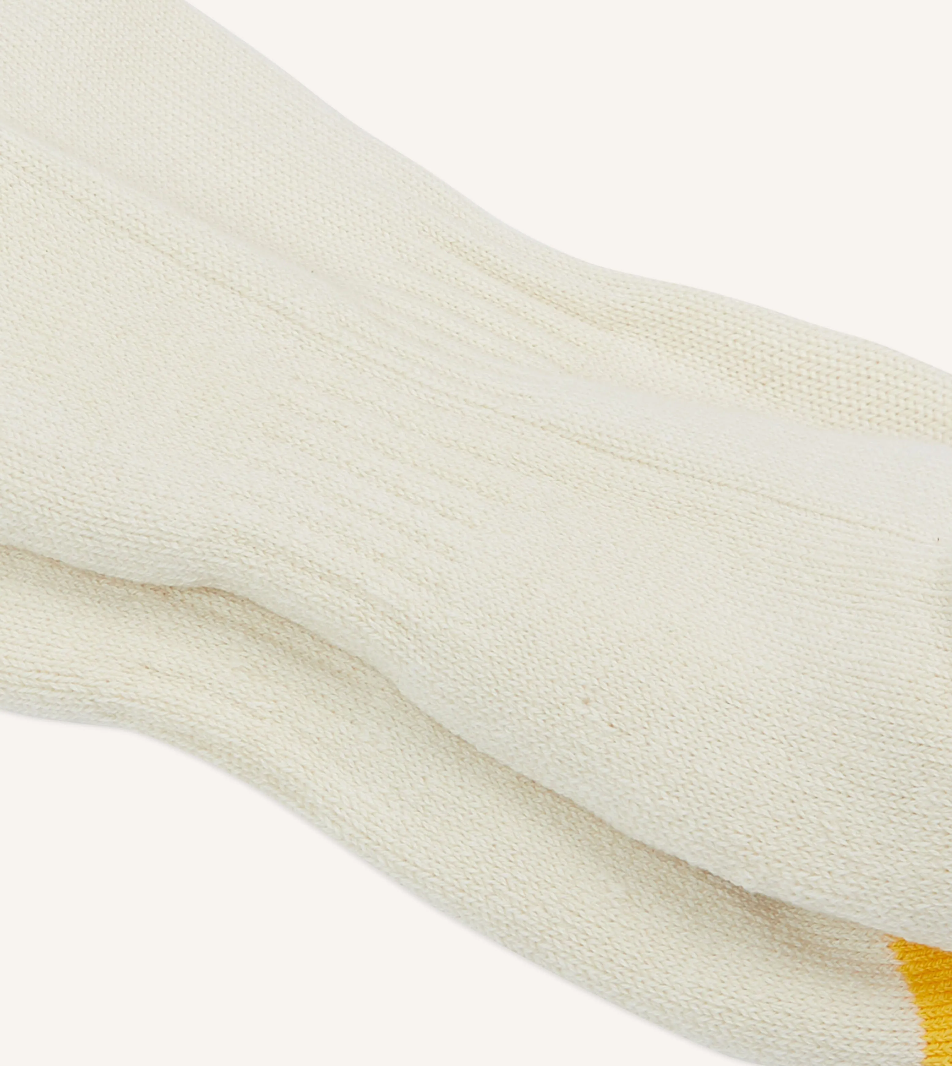 Ecru Multi 6 Stripe Cotton Sports Sock sold by Drake's London product image thumbnail 2