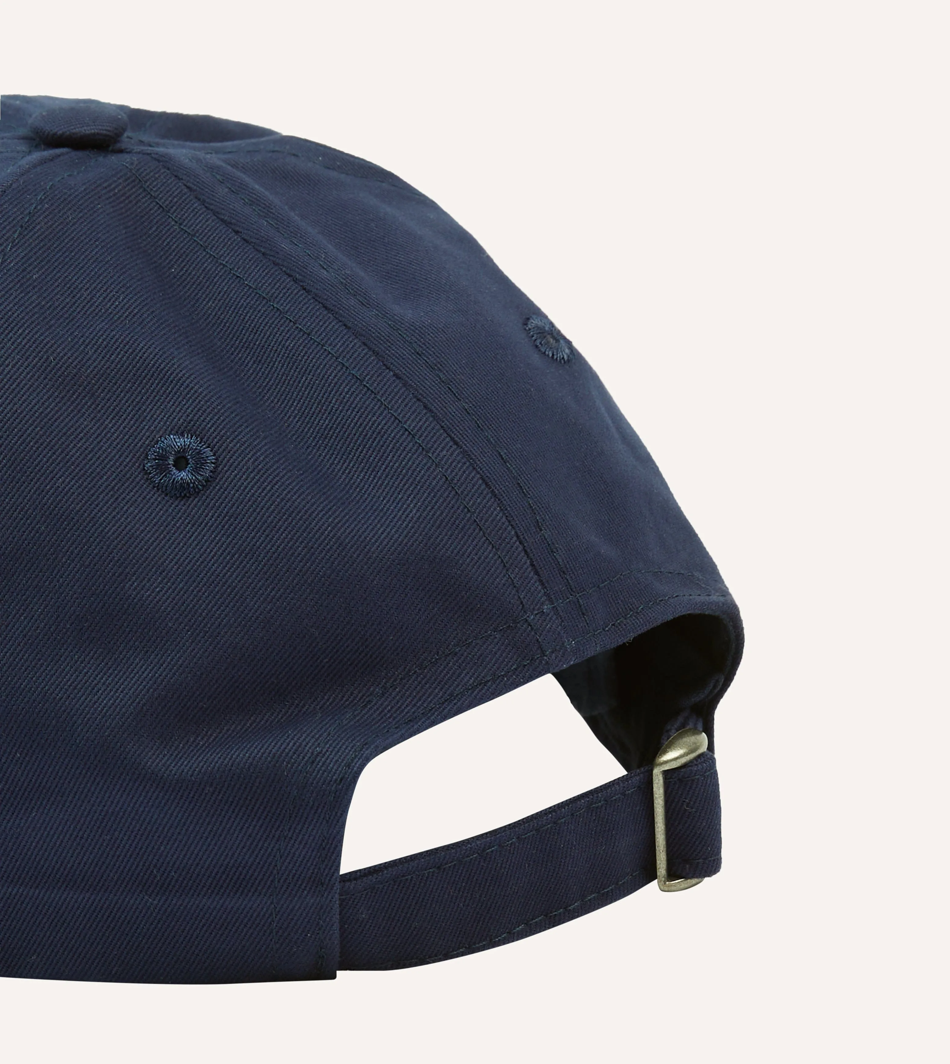 Navy Duck Emblem Cotton Baseball Cap sold by Drake's London product image thumbnail 2