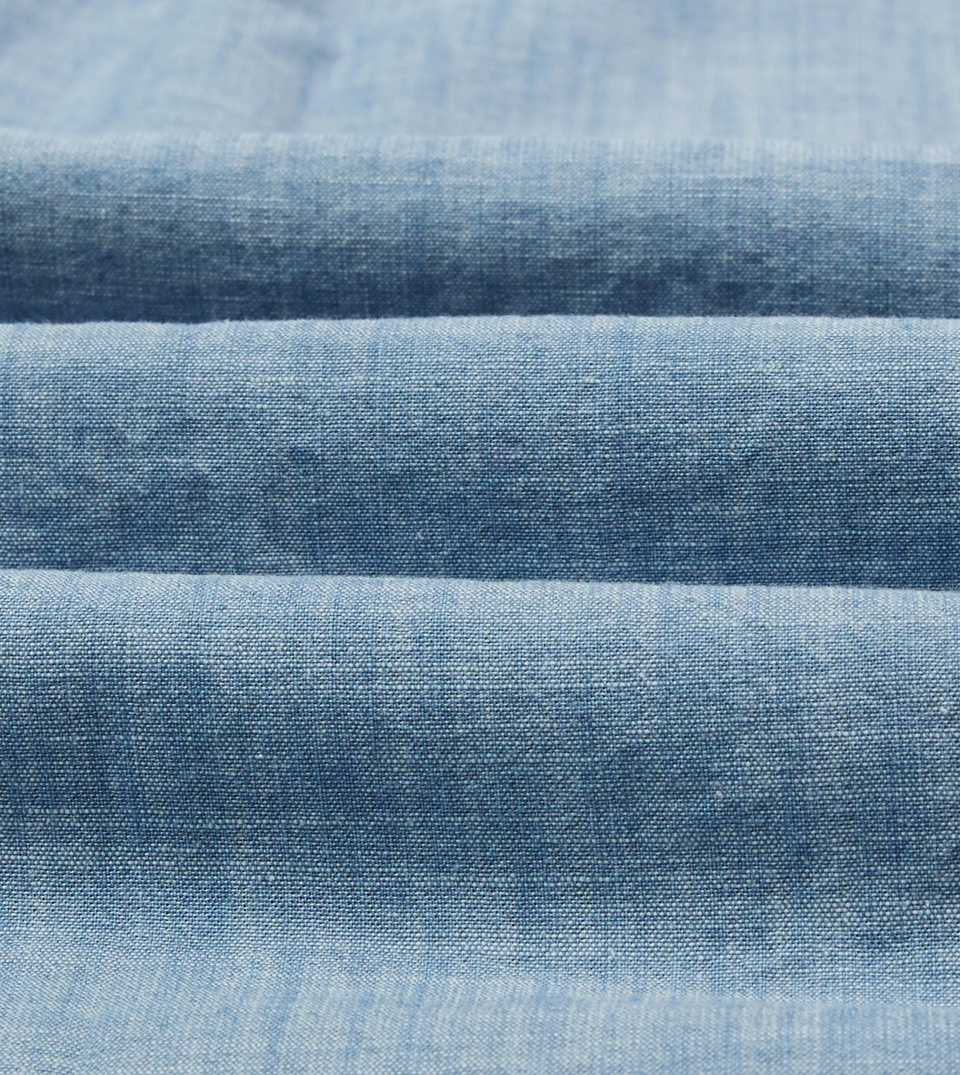 Chambray Cotton Mandarin Collar Shirt sold by Drake's London product image thumbnail 2