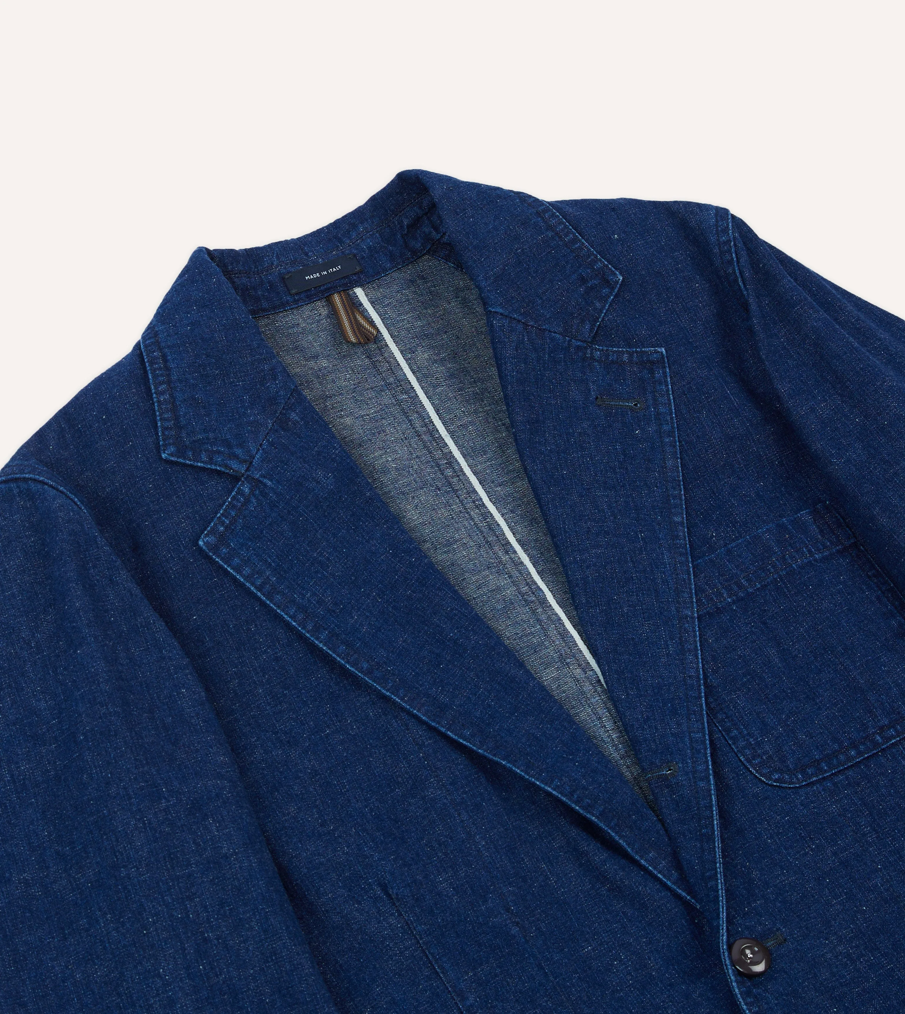 Indigo Cotton-Linen Games Blazer Mk. I sold by Drake's London product image thumbnail 3