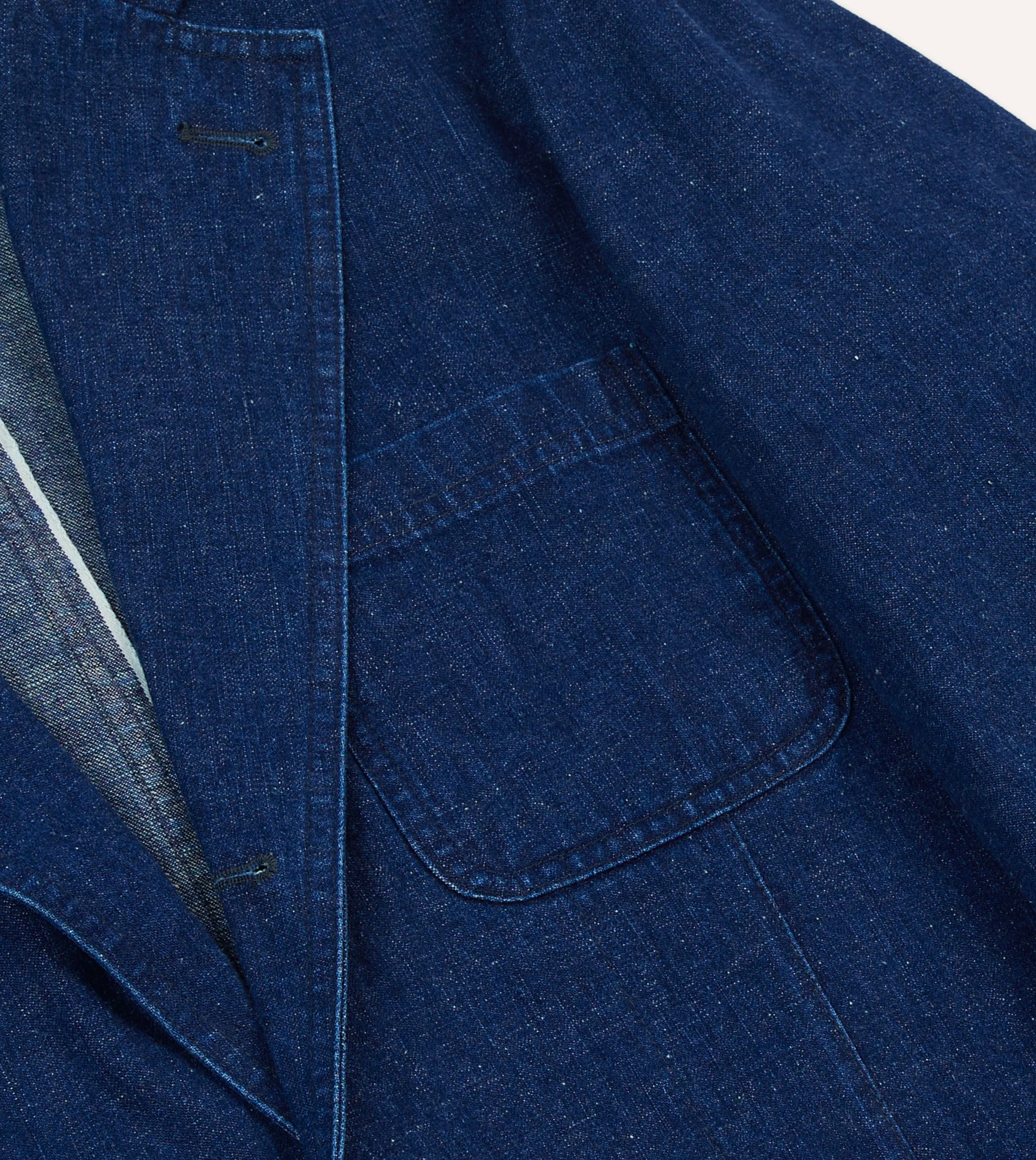 Indigo Cotton-Linen Games Blazer Mk. I sold by Drake's London product image thumbnail 5