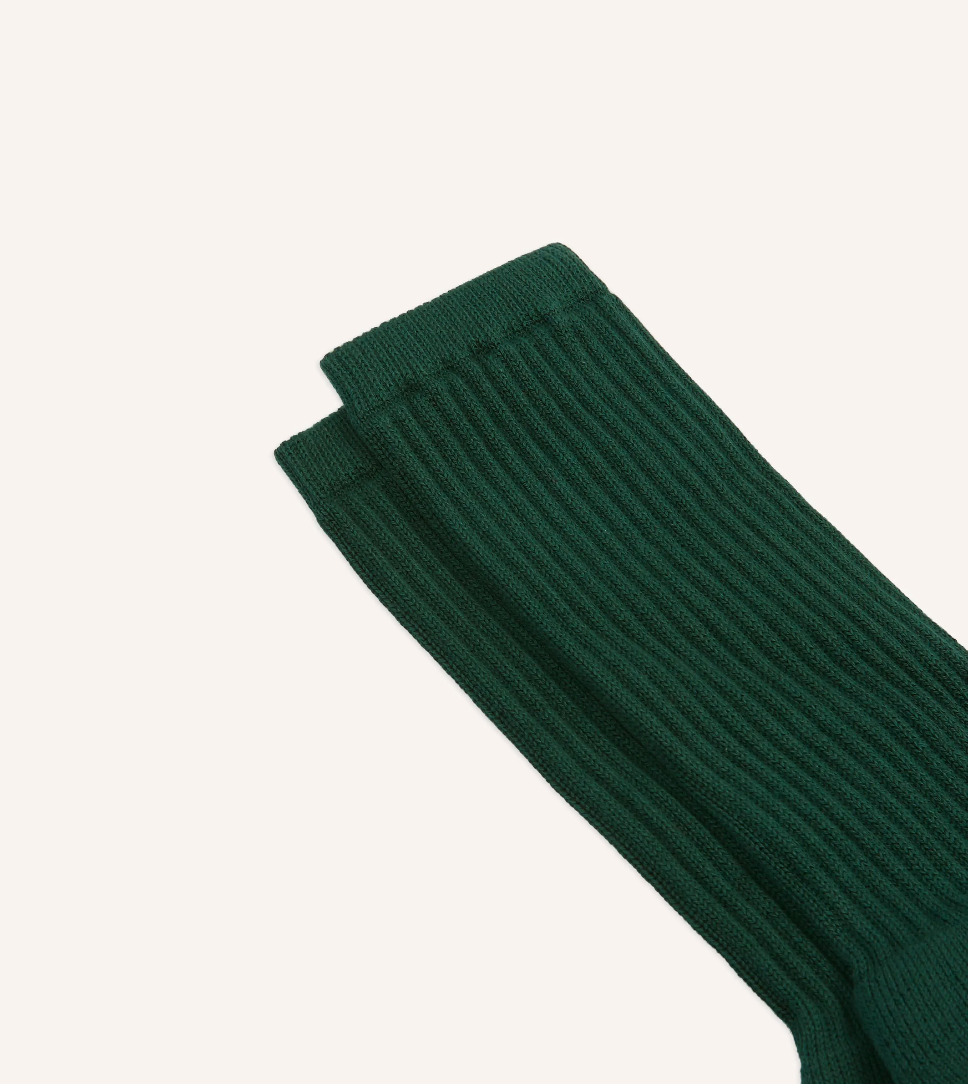 Forest Green Cotton Sports Socks sold by Drake's London product image thumbnail 3