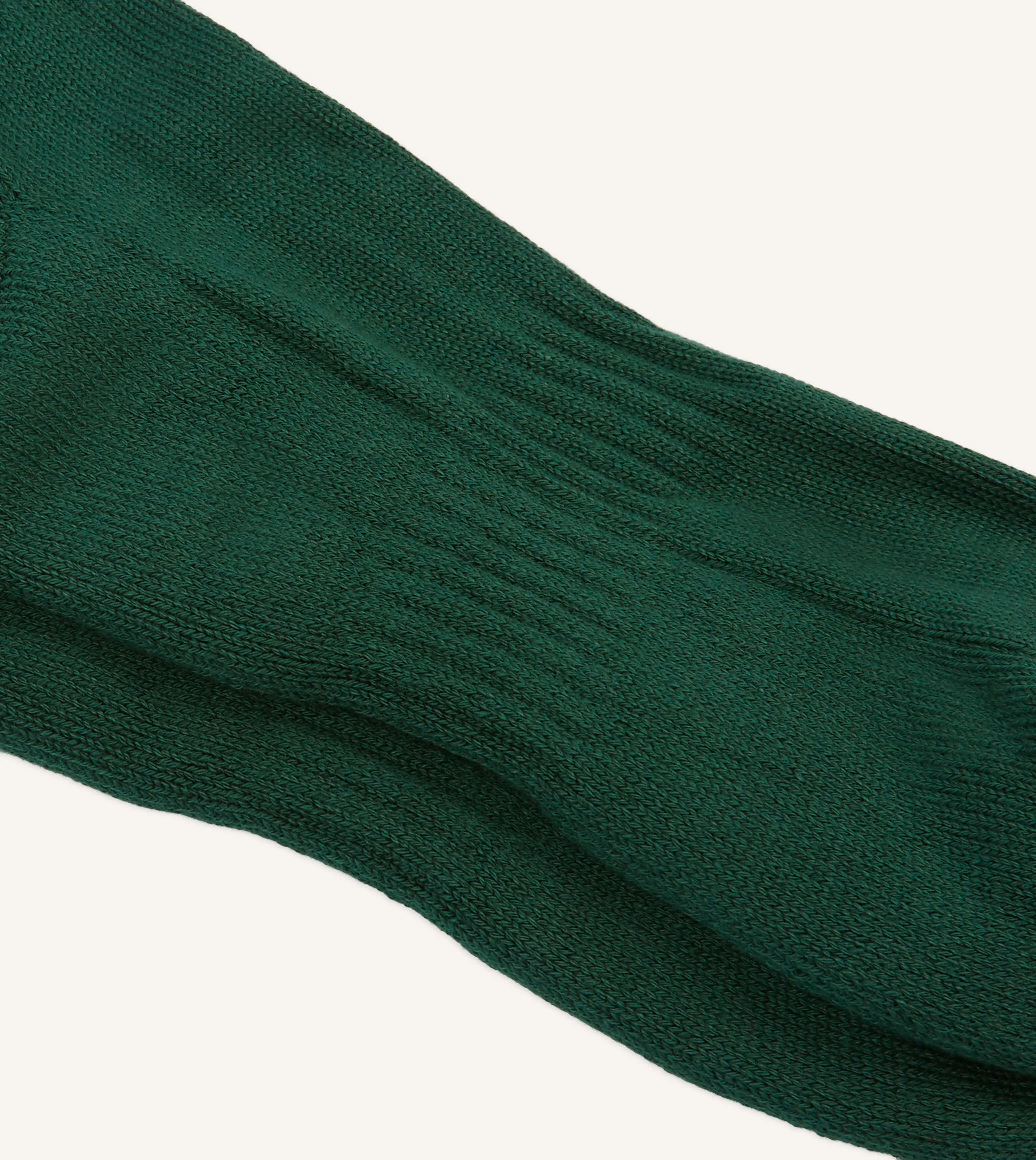 Forest Green Cotton Sports Socks sold by Drake's London product image thumbnail 2