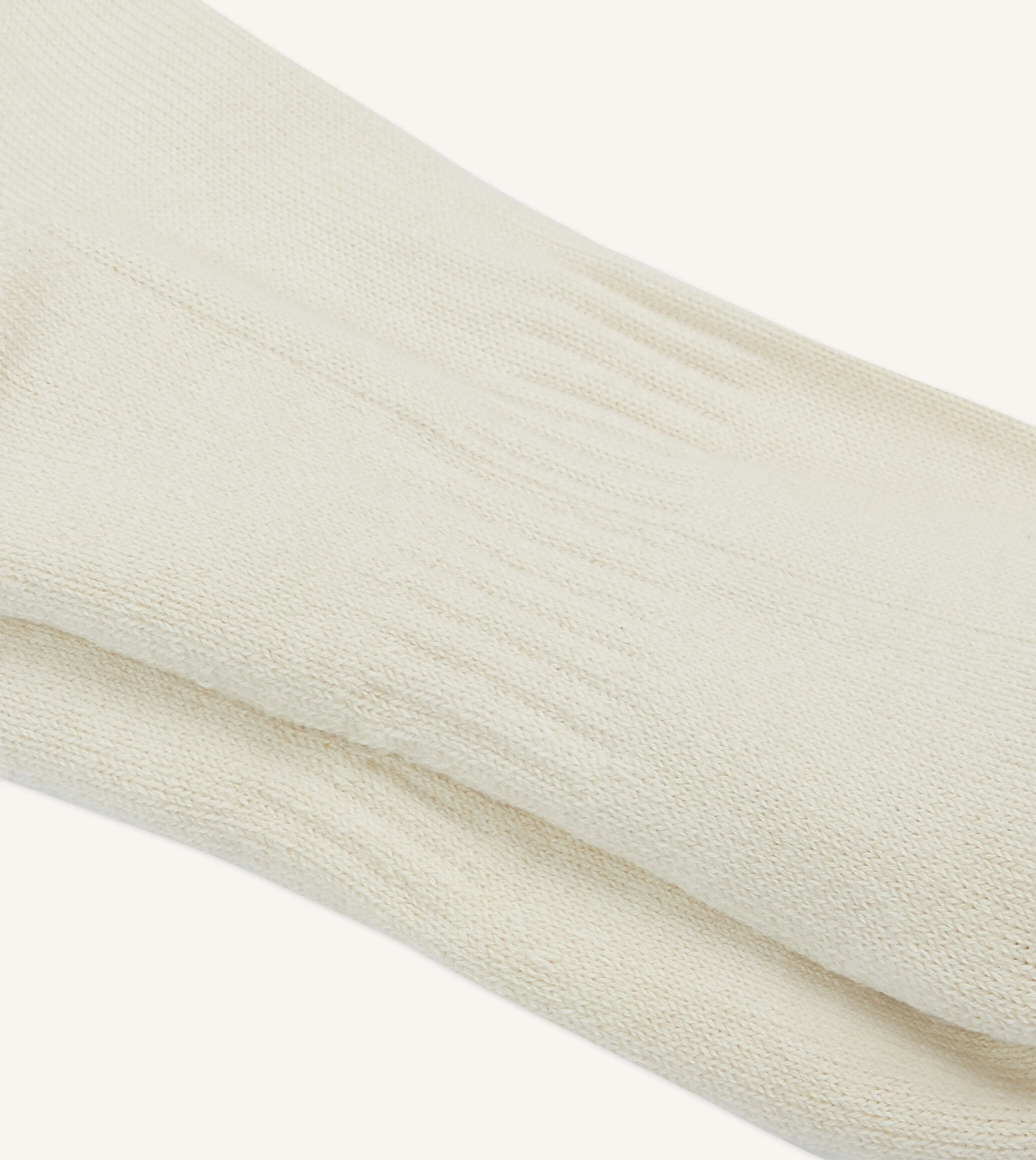 Ecru Cotton Sports Socks sold by Drake's London product image thumbnail 2