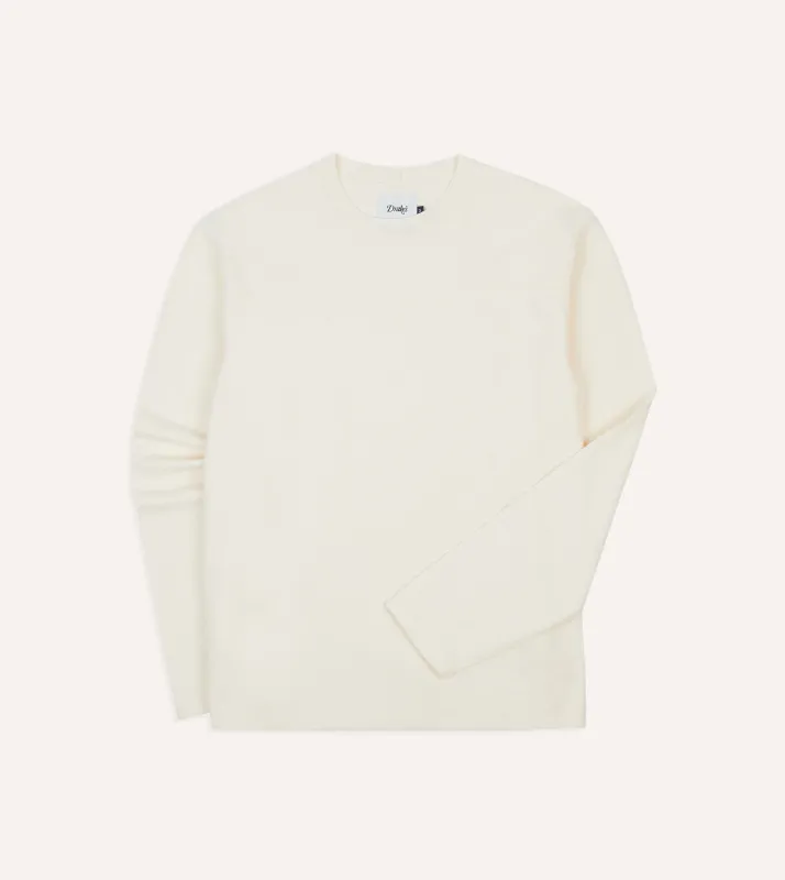 Antique White Panelled Cotton Training T-Shirt sold by Drake's London