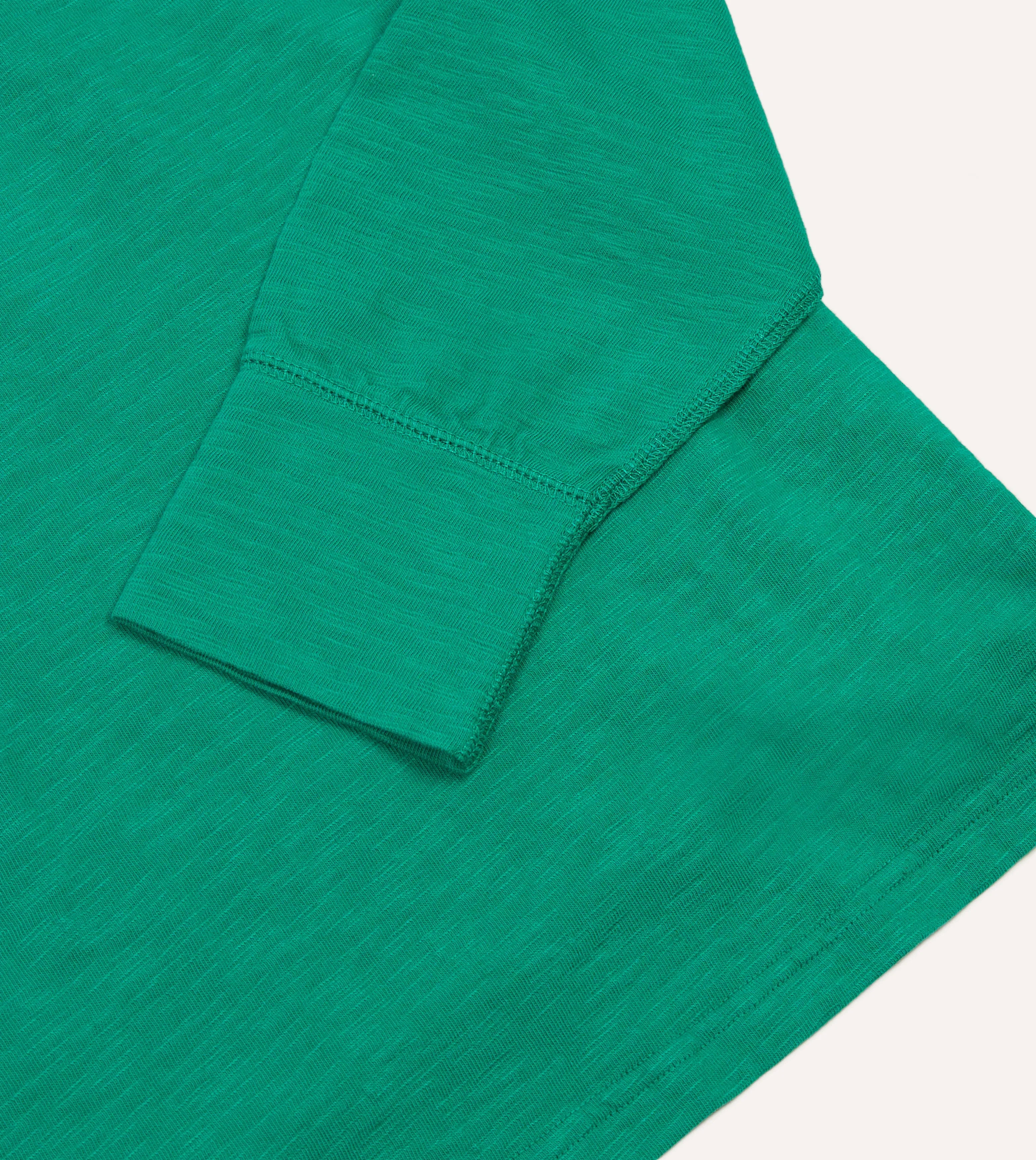 Green and Pink Chevron Flamé Cotton Rugby Shirt sold by Drake's London product image thumbnail 5