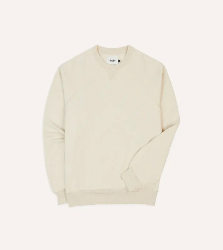 Ecru Cotton-Hemp Sweatshirt sold by Drake's London