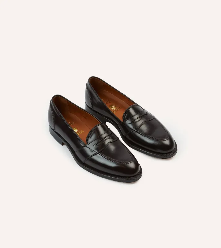 Alden Burgundy Cordovan Full Strap Loafer sold by Drake's London