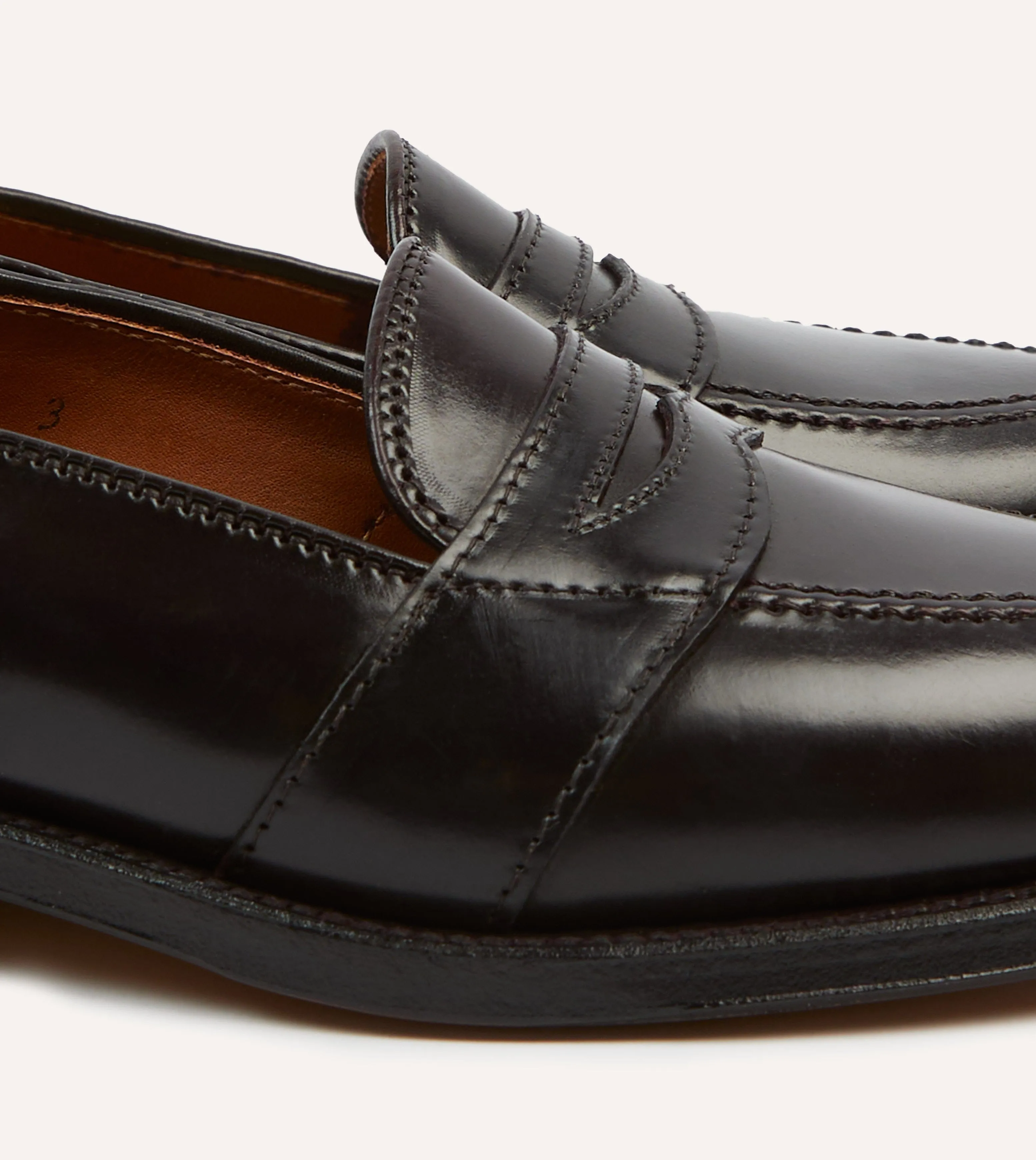 Alden Burgundy Cordovan Full Strap Loafer sold by Drake's London product image thumbnail 3