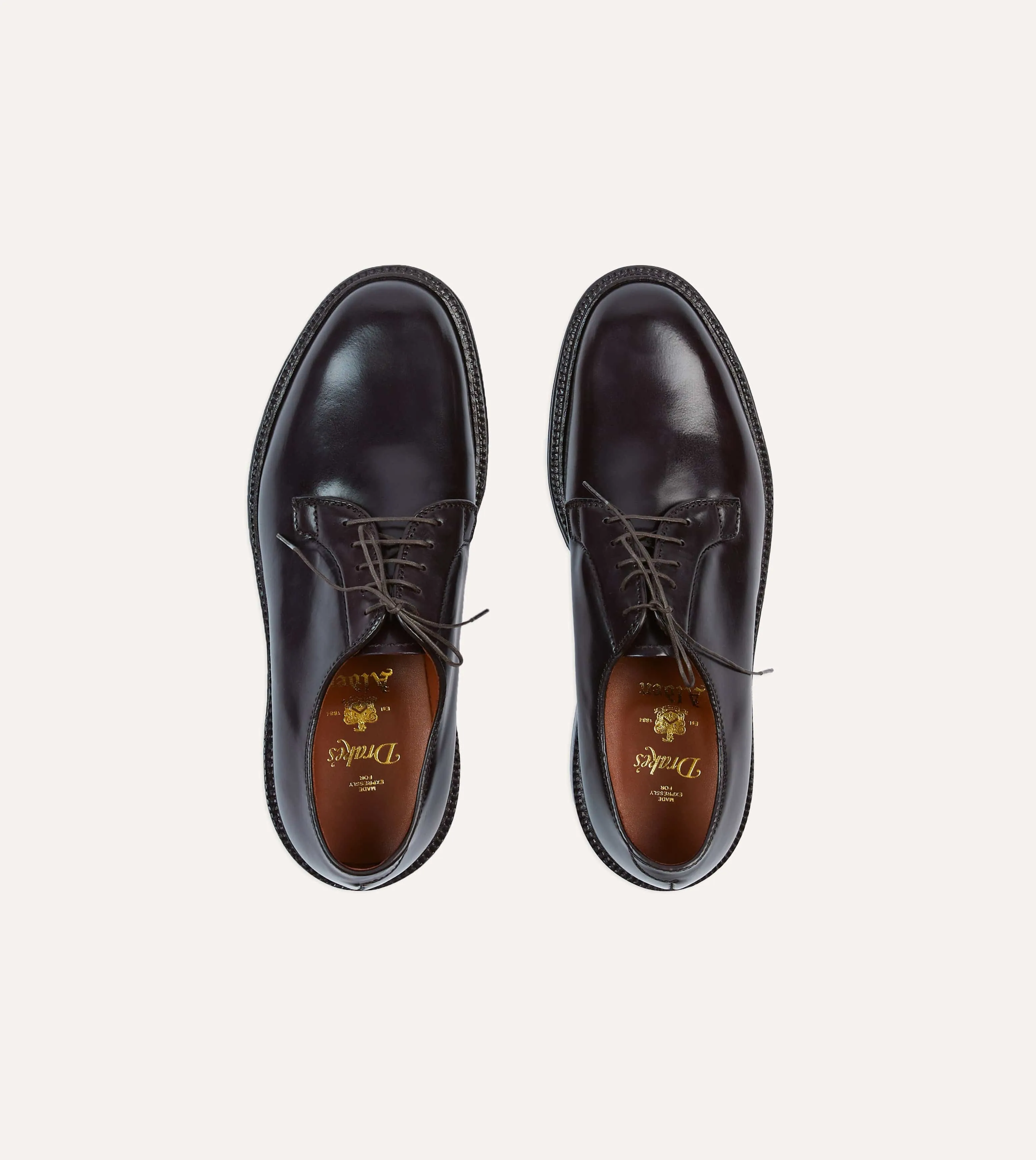 Alden Black Cordovan Plain Toe Blucher sold by Drake's London product image thumbnail 4