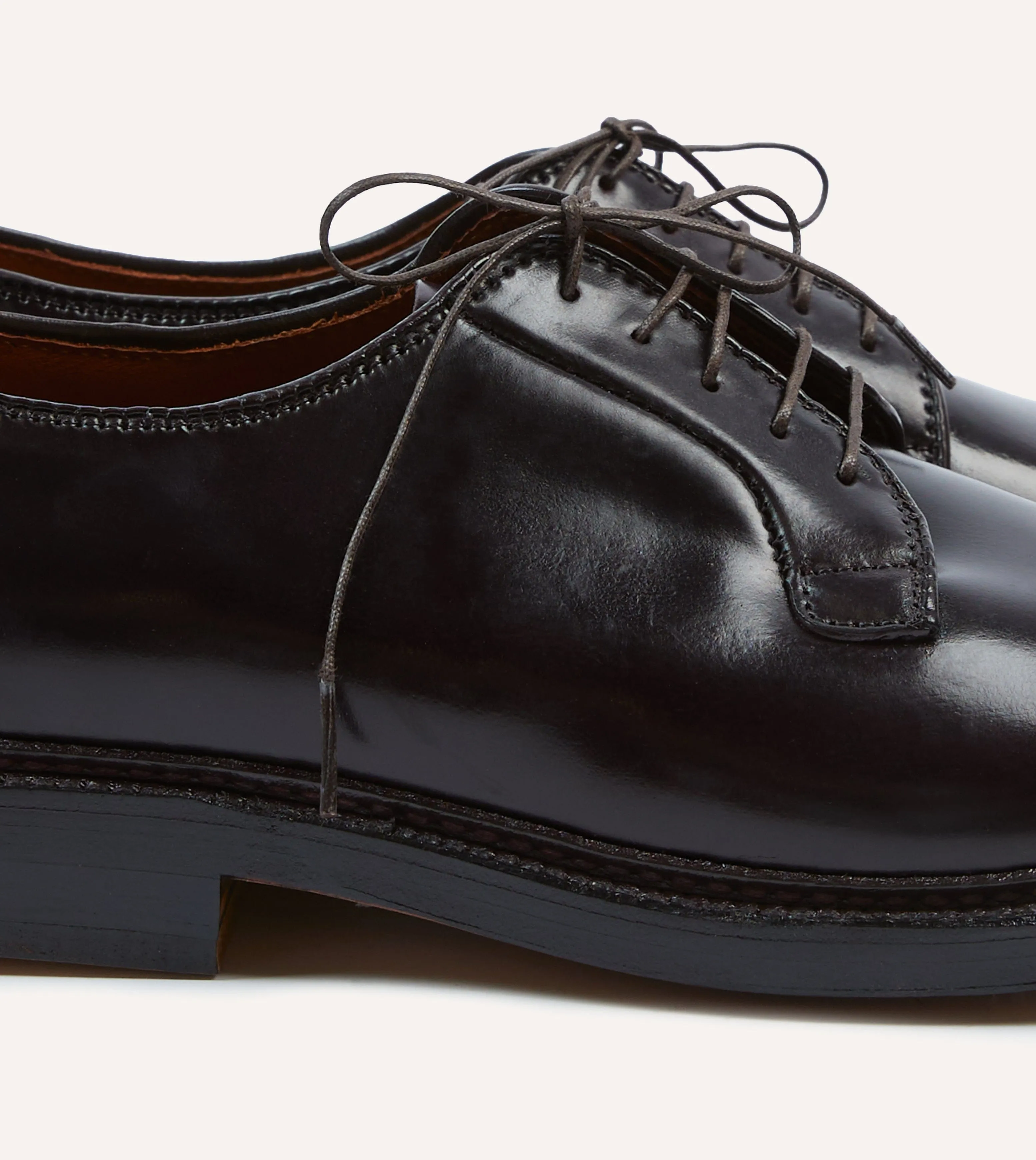 Alden Black Cordovan Plain Toe Blucher sold by Drake's London product image thumbnail 3