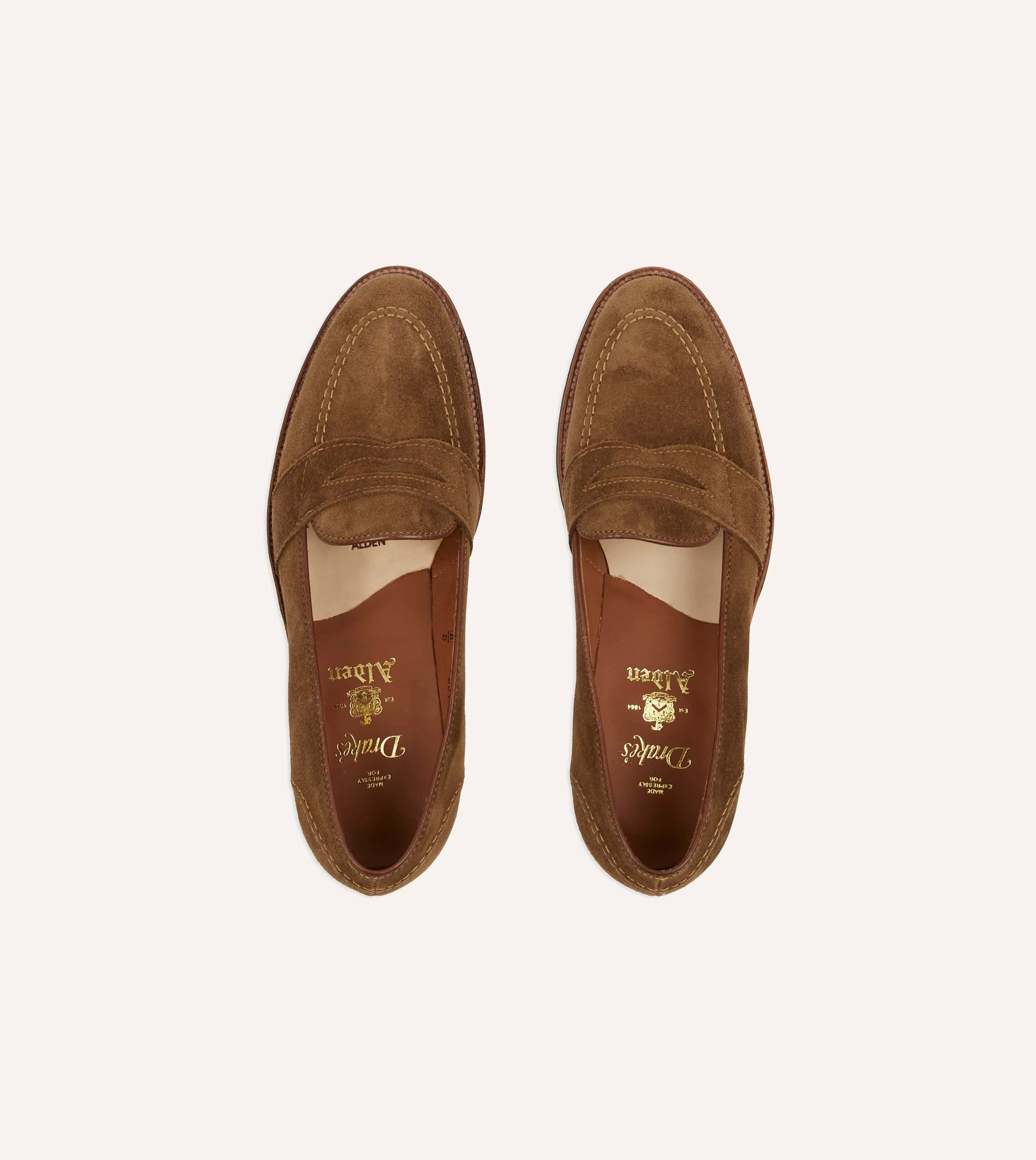 Alden Snuff Suede Full Strap Loafer sold by Drake's London product image thumbnail 4