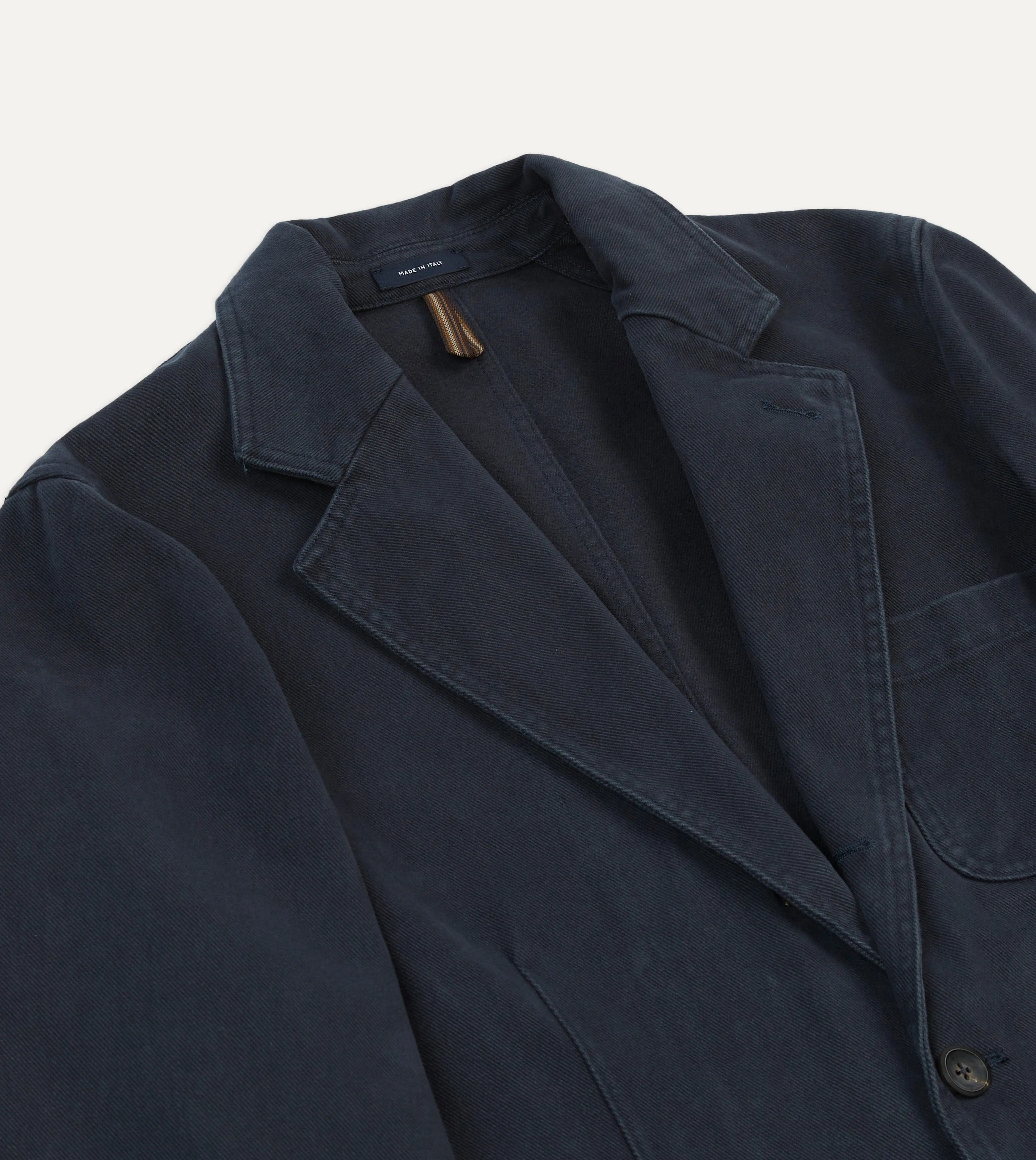 Dark Navy Heavy Cotton Twill Games Blazer Mk. I sold by Drake's London product image thumbnail 3
