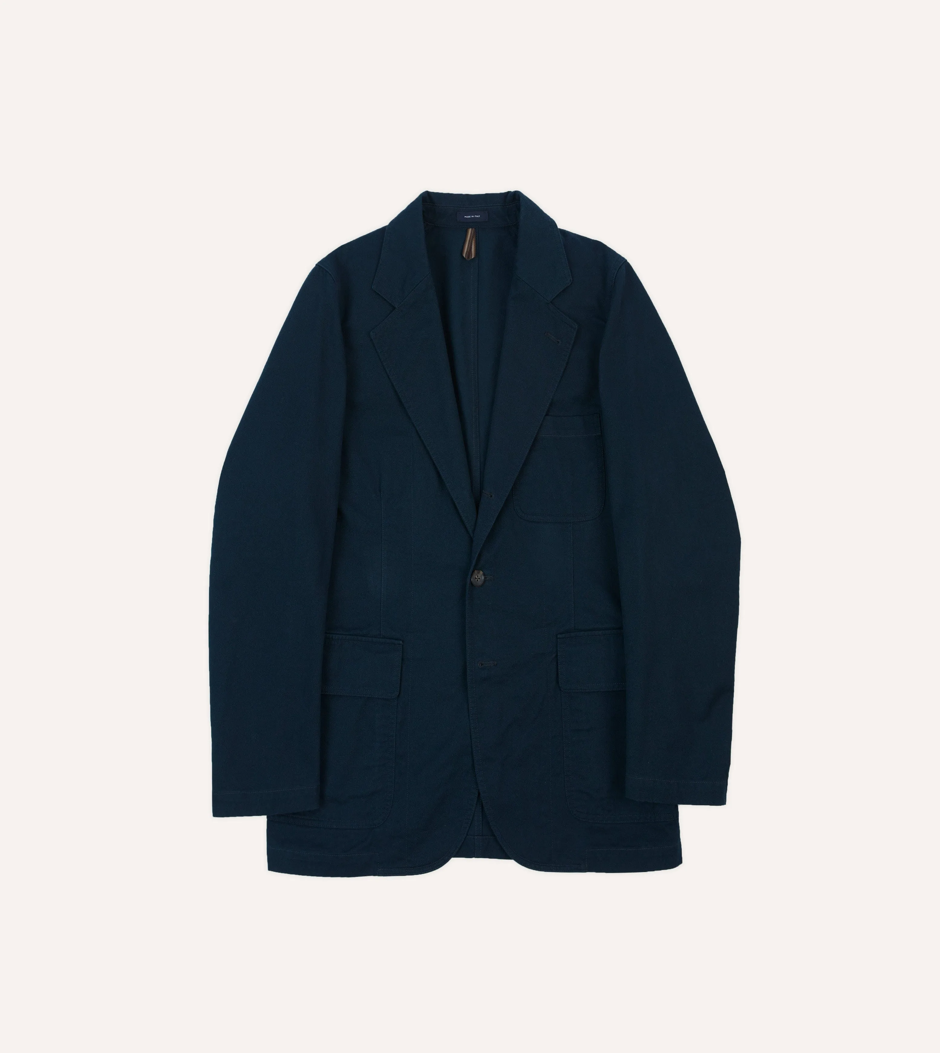 Navy Vintage Wash Cotton Games Blazer Mk. I sold by Drake's London
