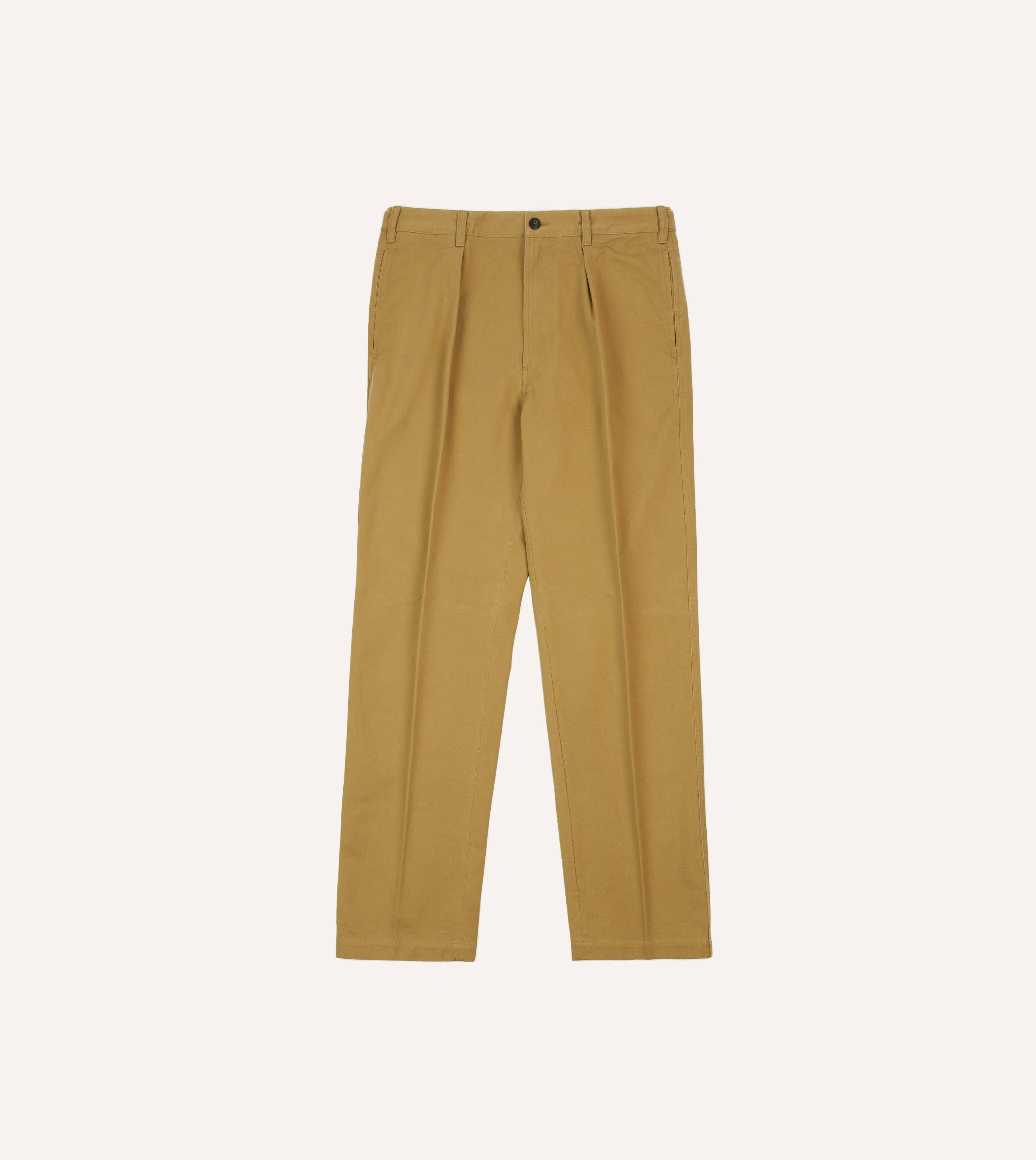Sand Vintage Wash Cotton Games Trousers sold by Drake's London product image thumbnail 3