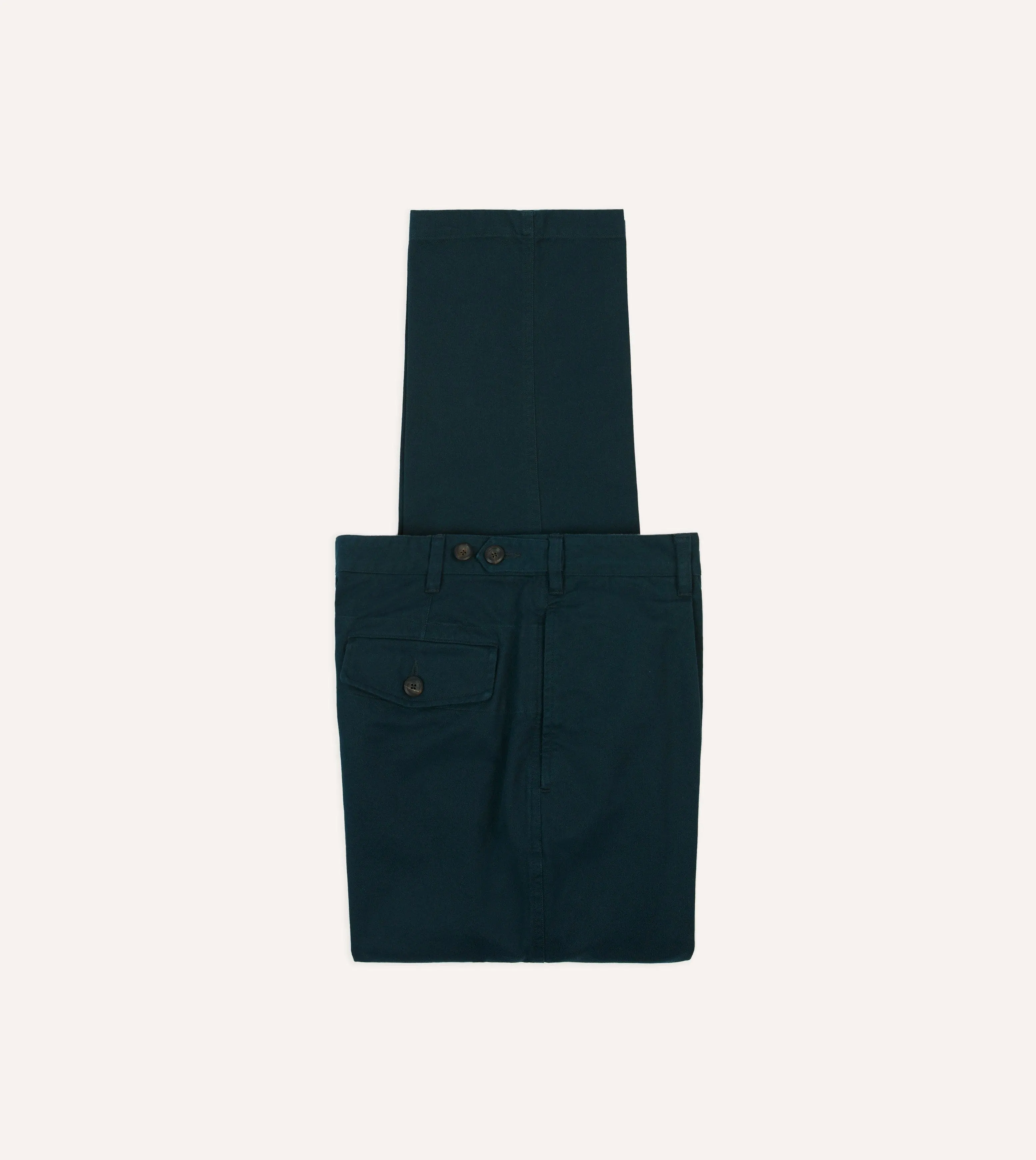 Navy Vintage Wash Cotton Games Trousers sold by Drake's London
