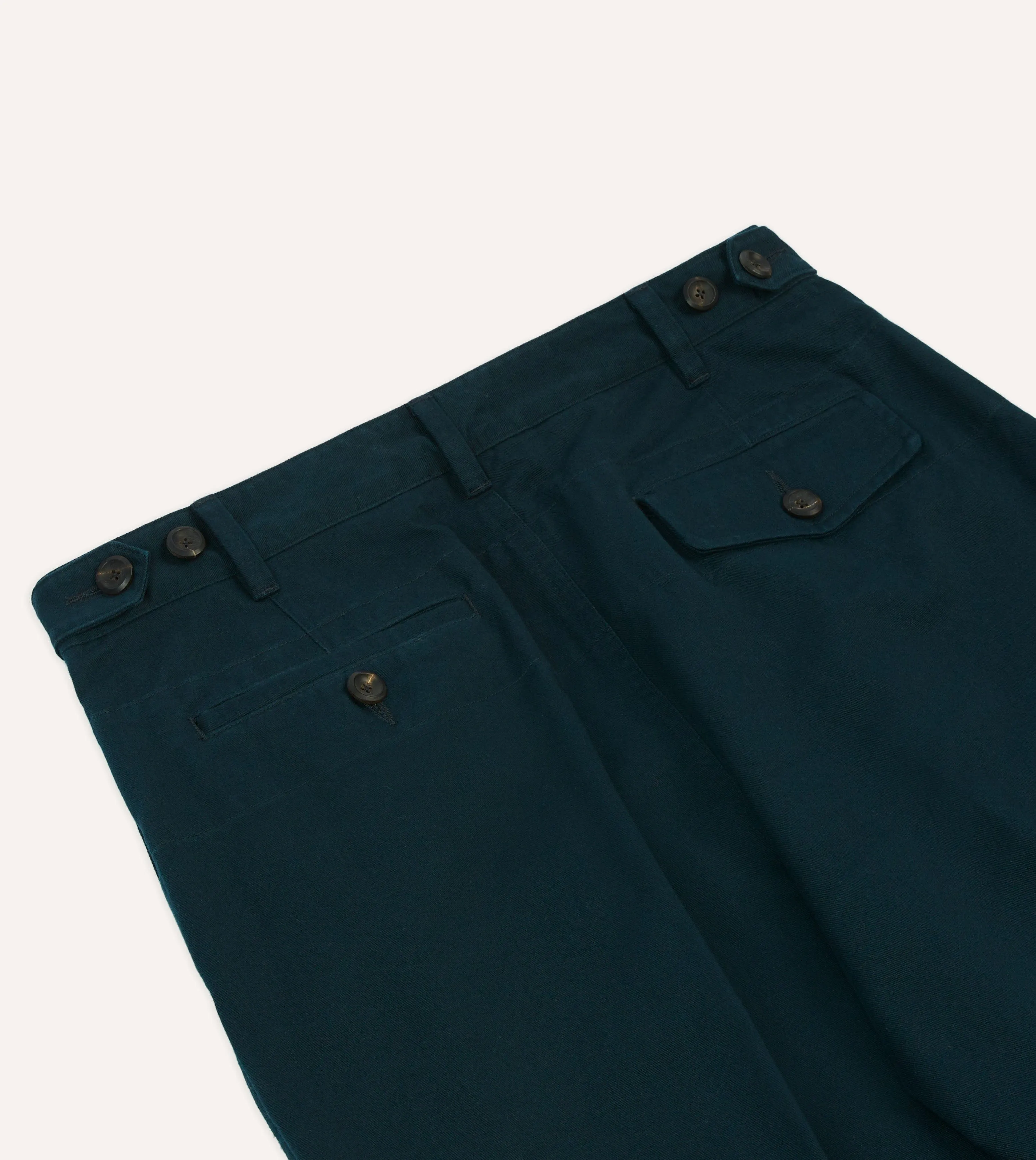 Navy Vintage Wash Cotton Games Trousers sold by Drake's London product image thumbnail 5