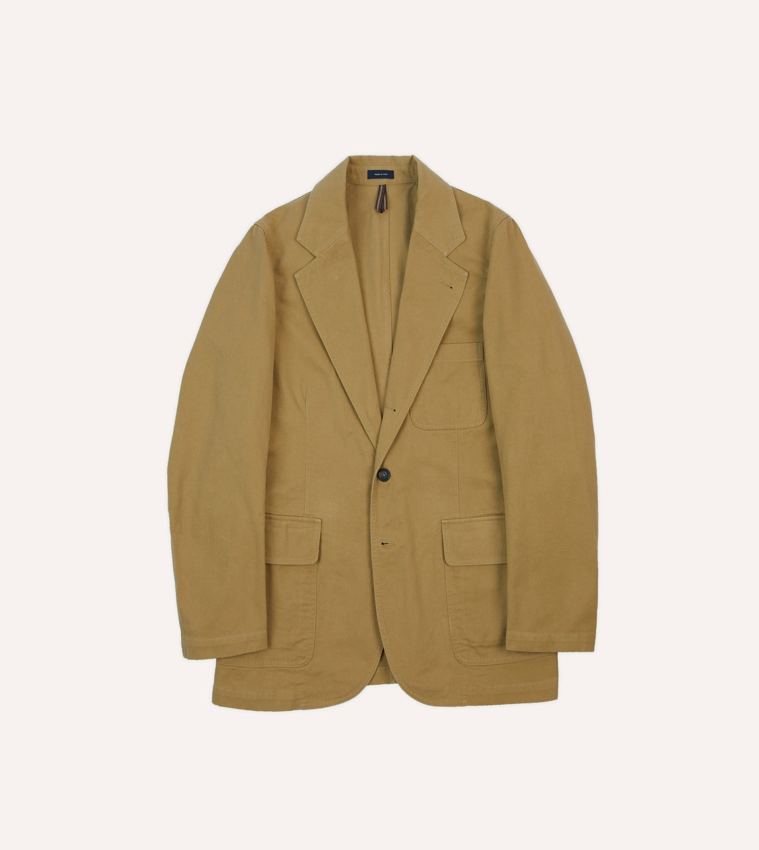 Sand Vintage Wash Cotton Games Blazer Mk. I sold by Drake's London