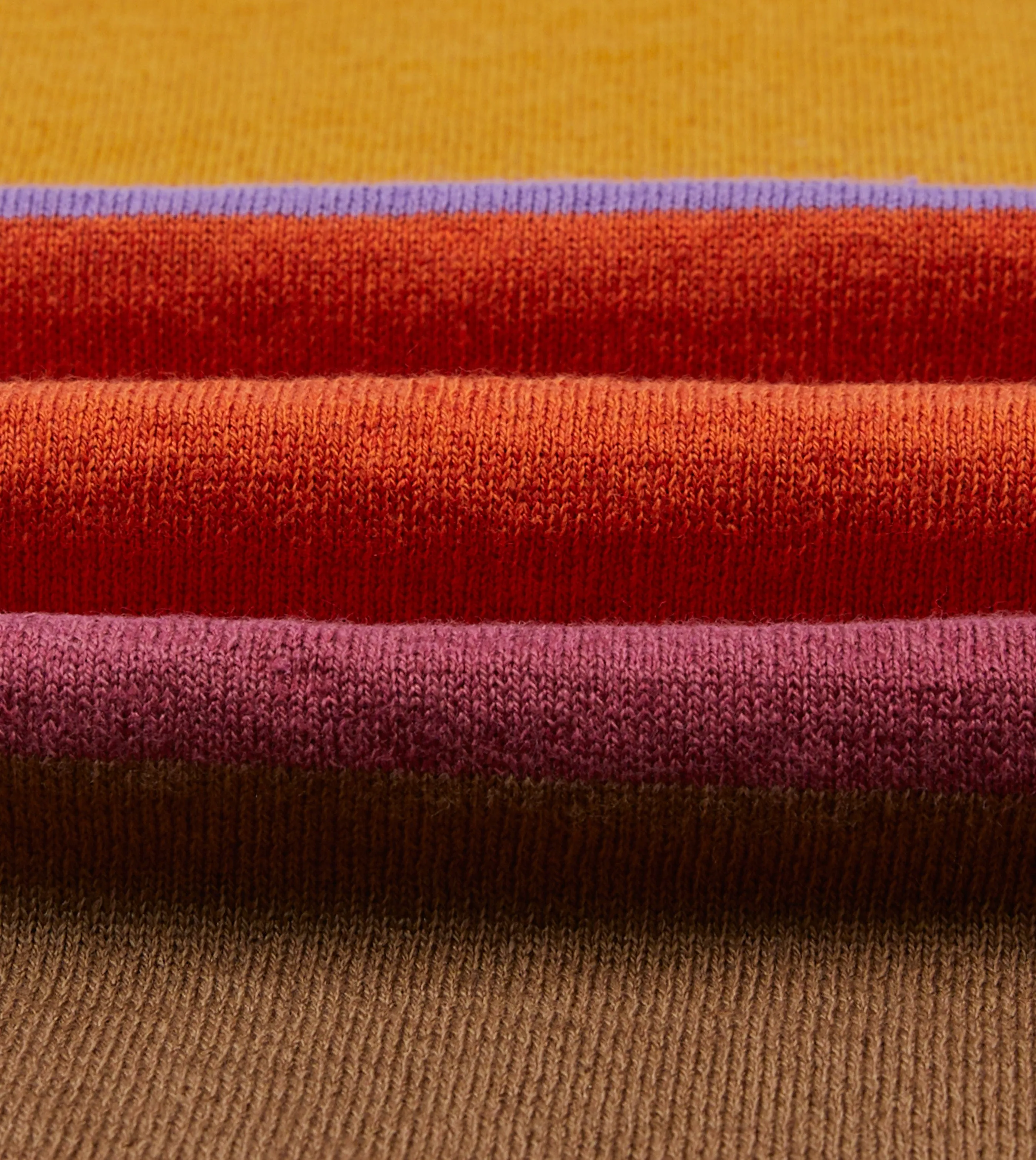 Orange, Brown and Purple Linen Cotton Knitted Rugby Shirt sold by Drake's London product image thumbnail 2