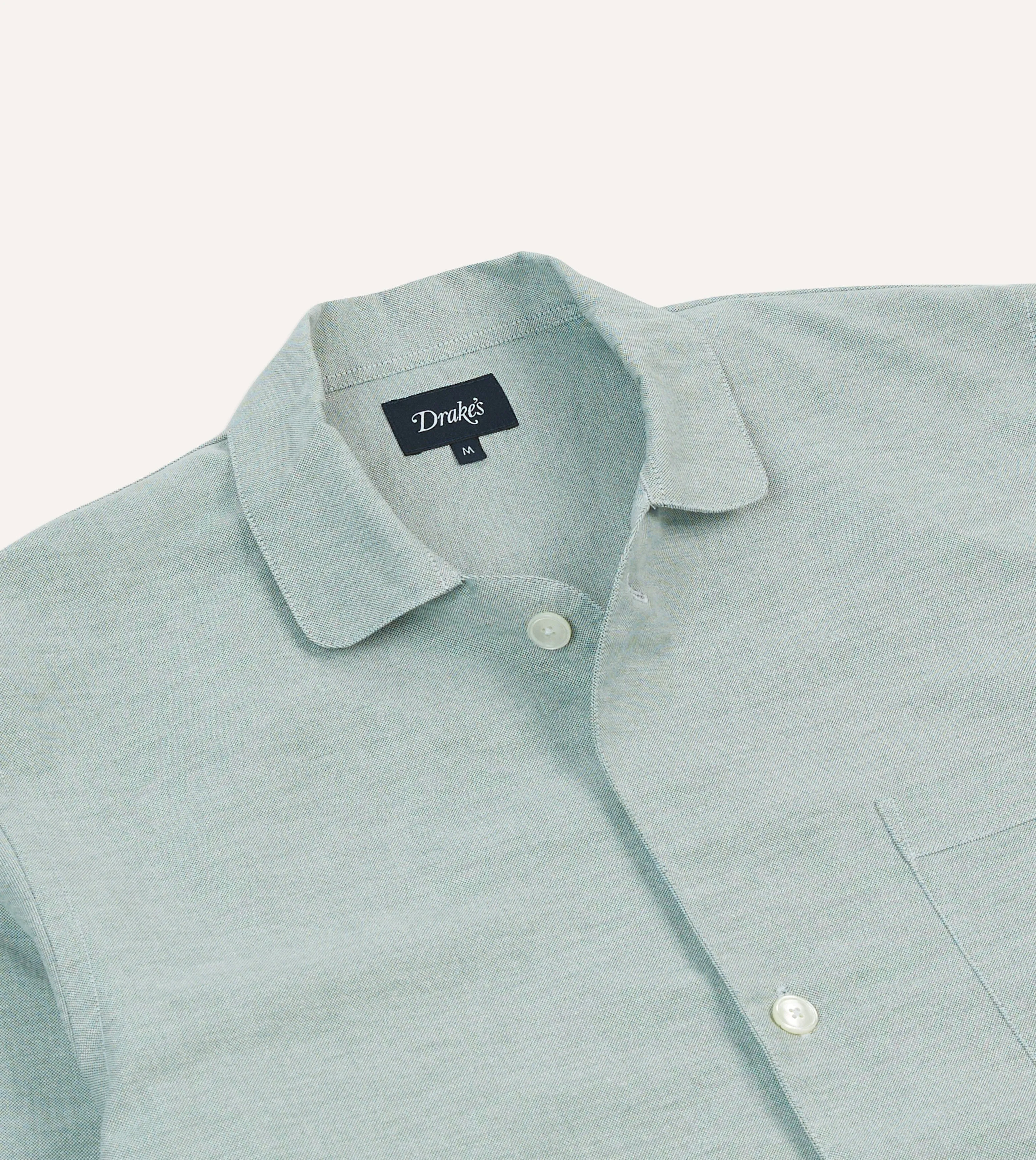 Green Oxford Cotton Pyjama Set sold by Drake's London product image thumbnail 4