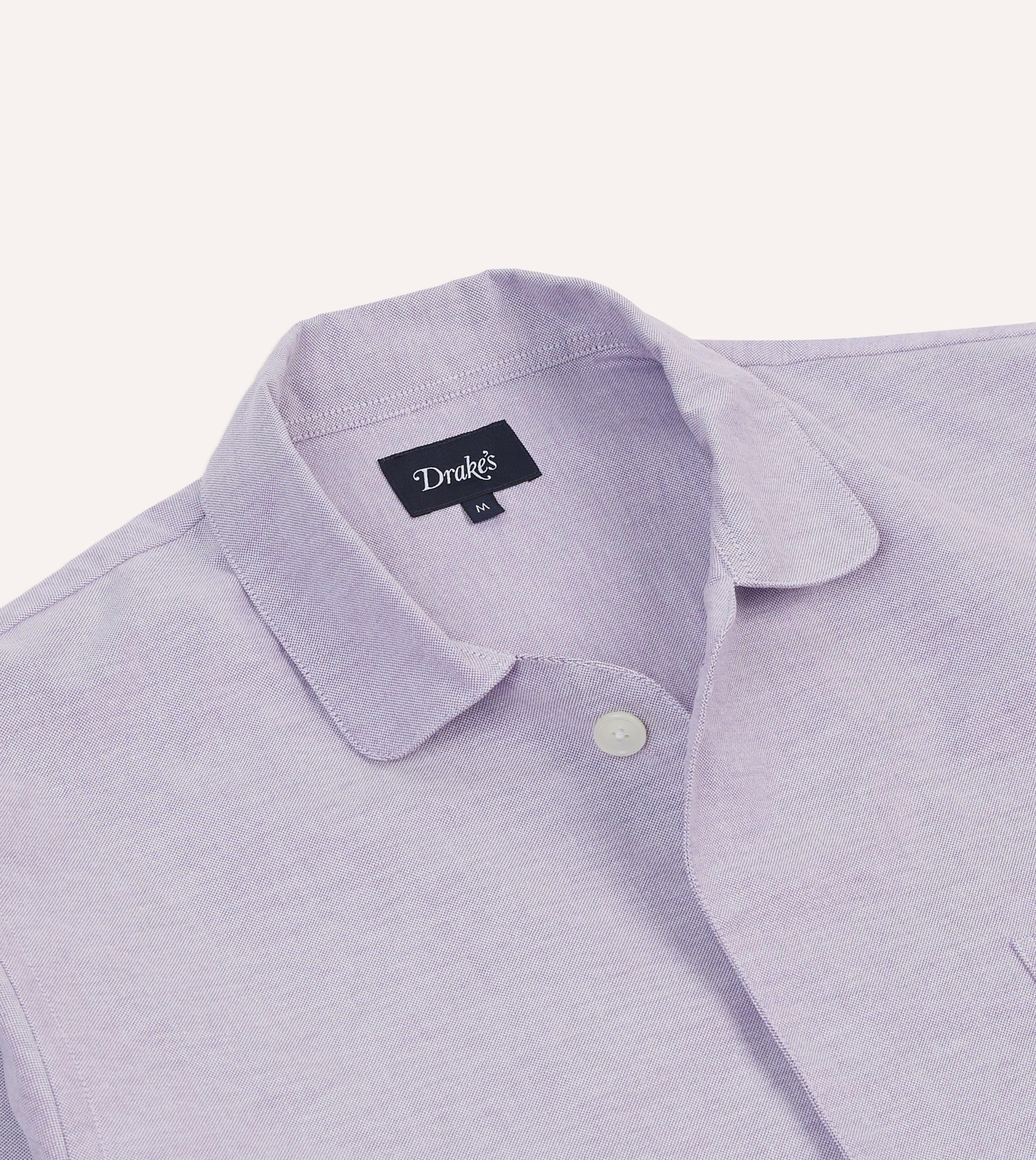 Lilac Oxford Cotton Pyjama Set sold by Drake's London product image thumbnail 4