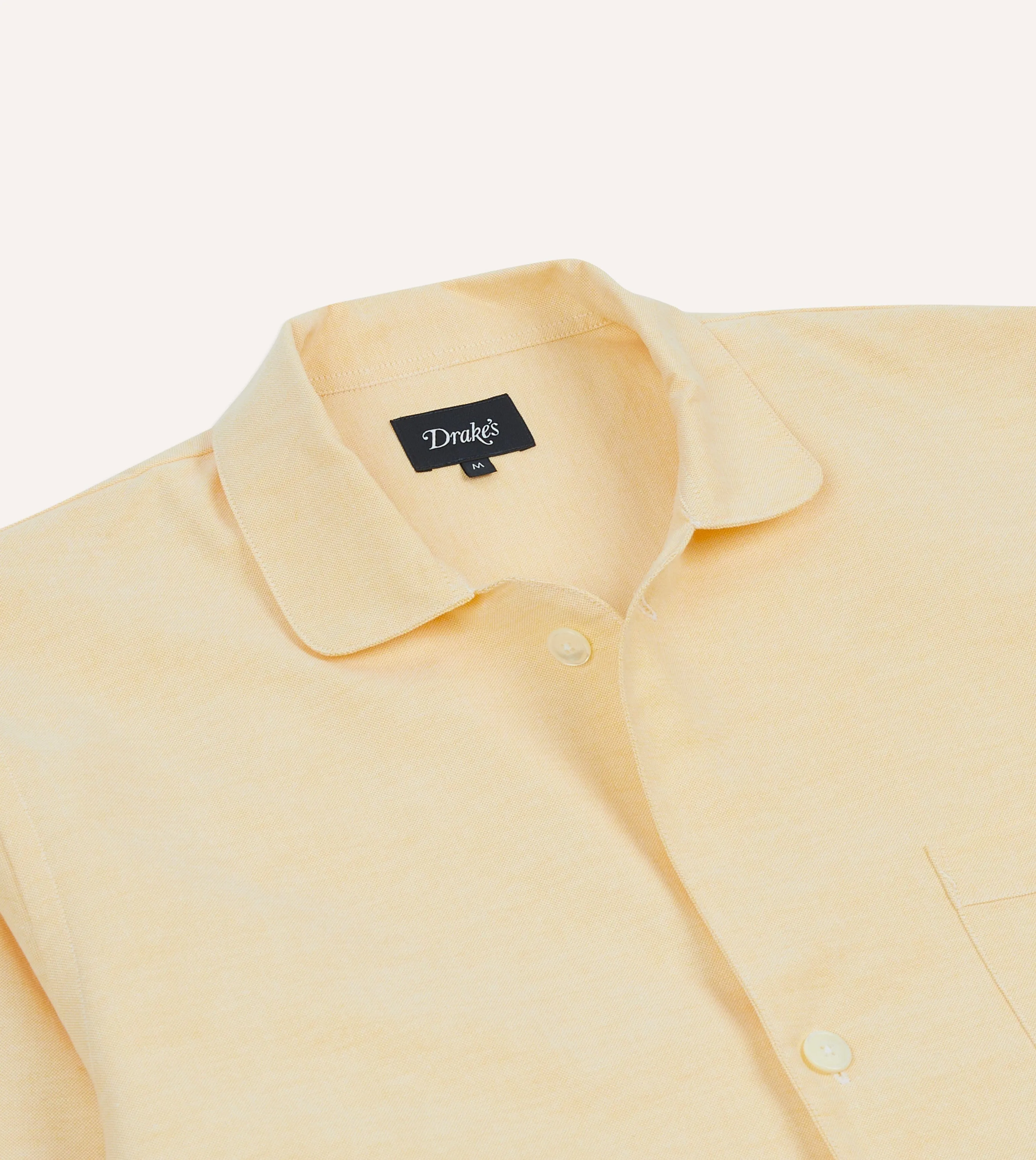 Yellow Oxford Cotton Pyjama Set sold by Drake's London product image thumbnail 4