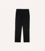Black Wool Shawl Collar Tuxedo Trousers sold by Drake's London
