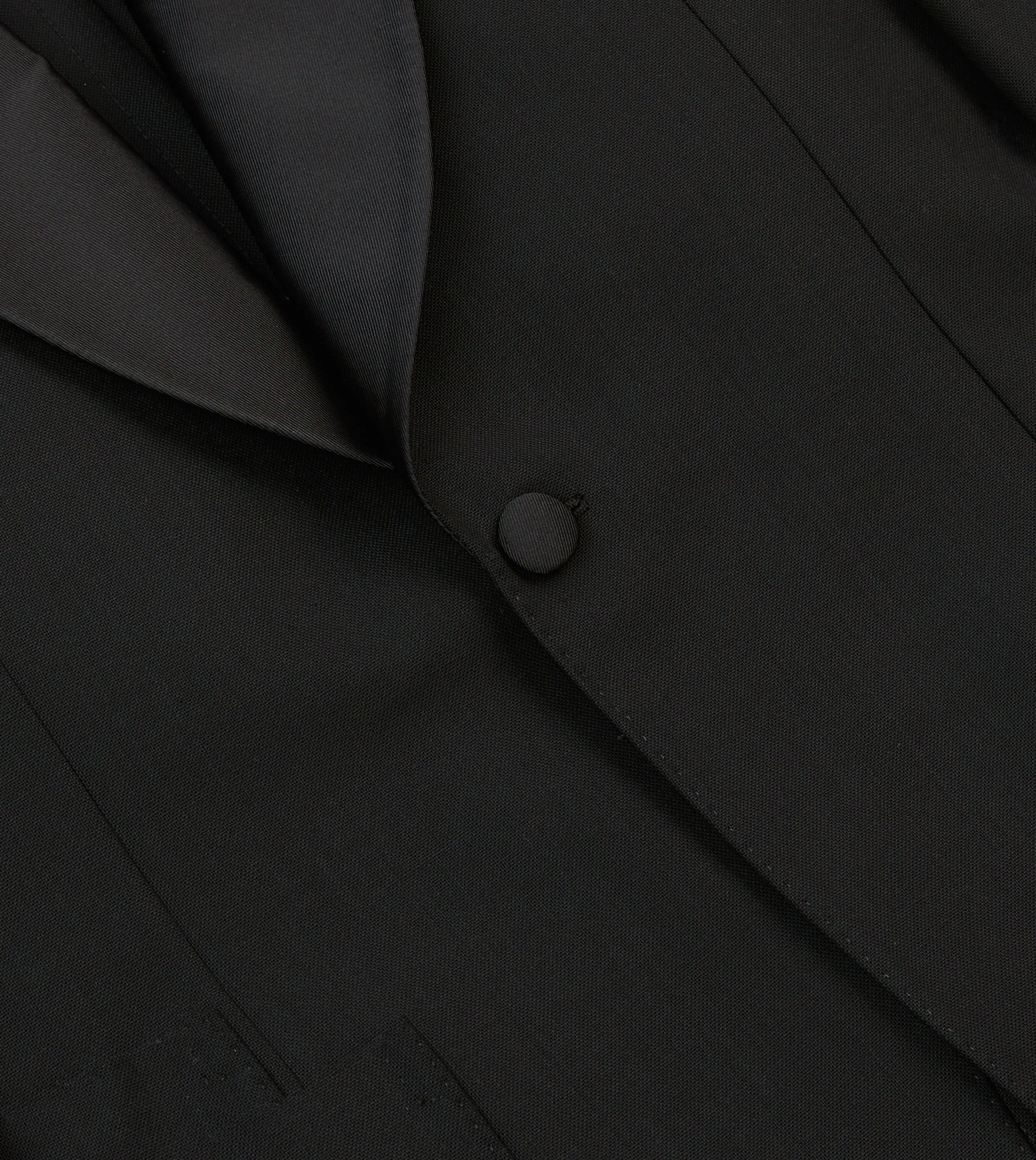 Black Wool Shawl Collar Tuxedo Blazer sold by Drake's London product image thumbnail 5