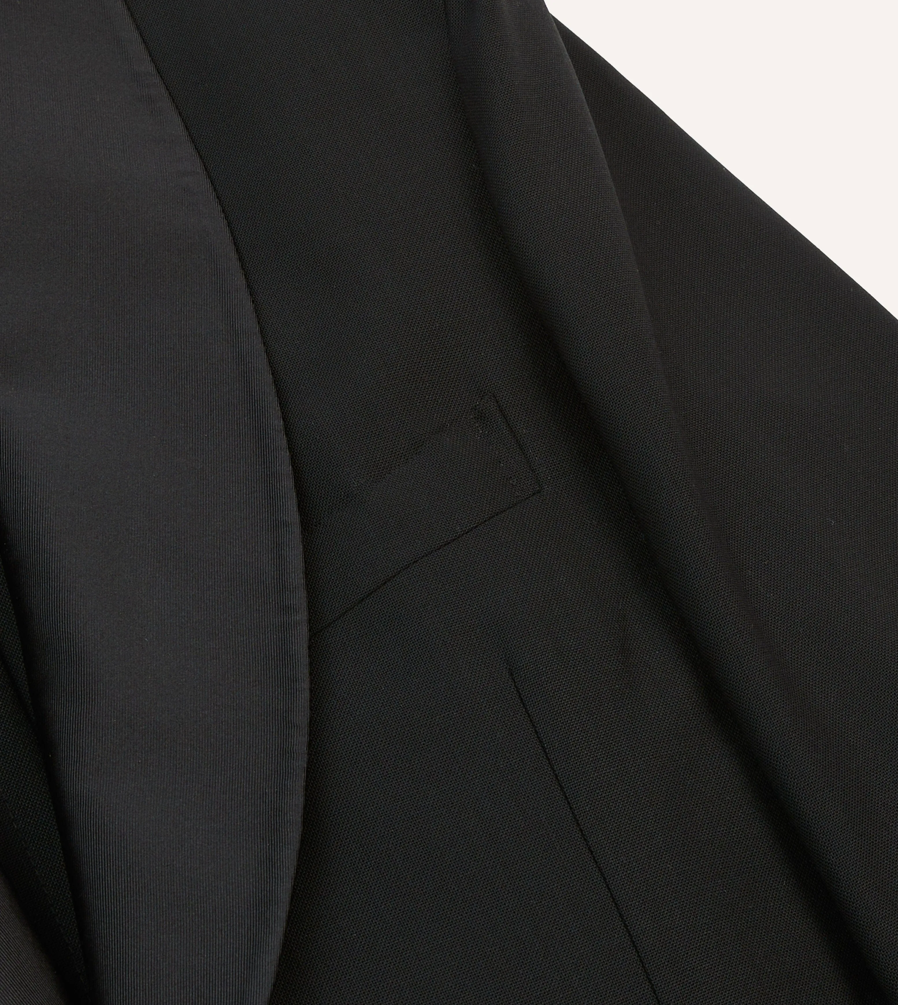 Black Wool Shawl Collar Tuxedo Blazer sold by Drake's London product image thumbnail 4