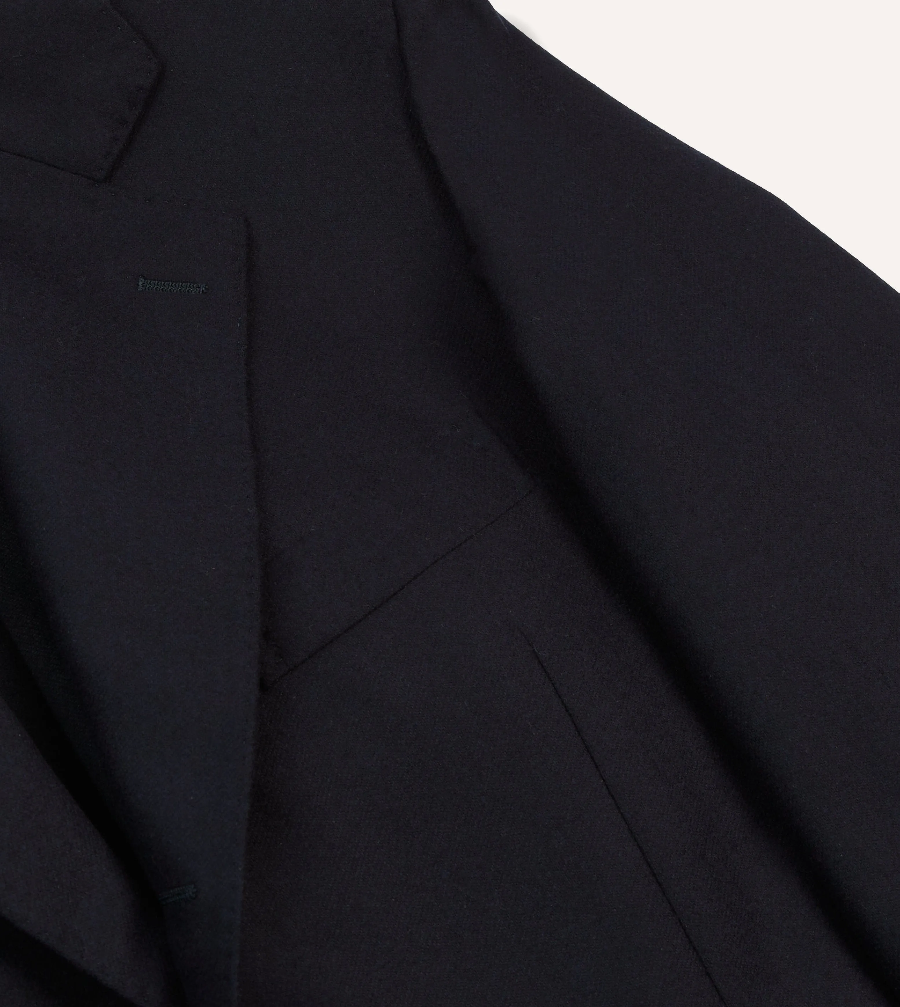 Navy Wool Flannel Tailored Jacket sold by Drake's London product image thumbnail 4