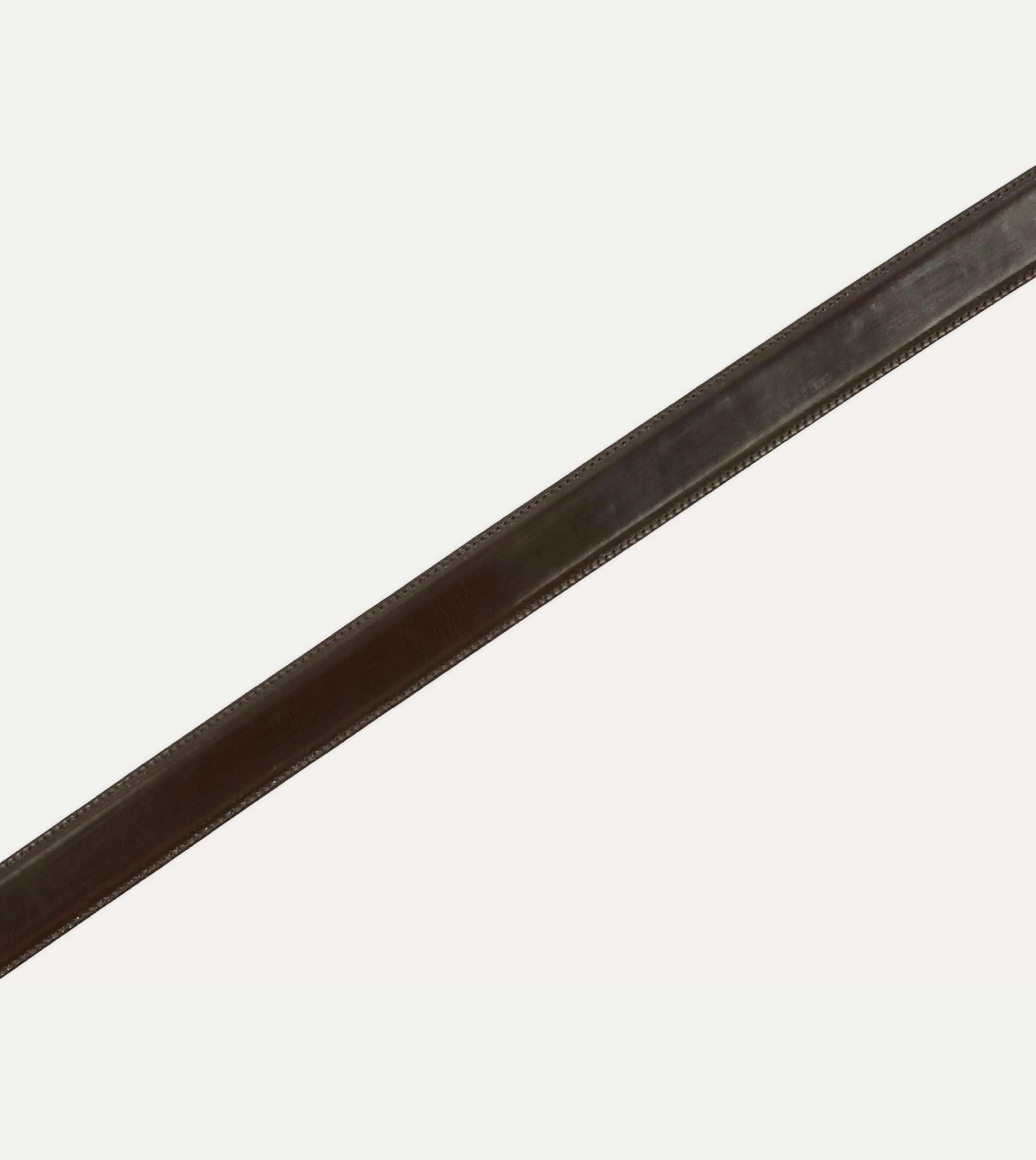 Dark Brown Bridle Calf Leather Western Belt sold by Drake's London product image thumbnail 5