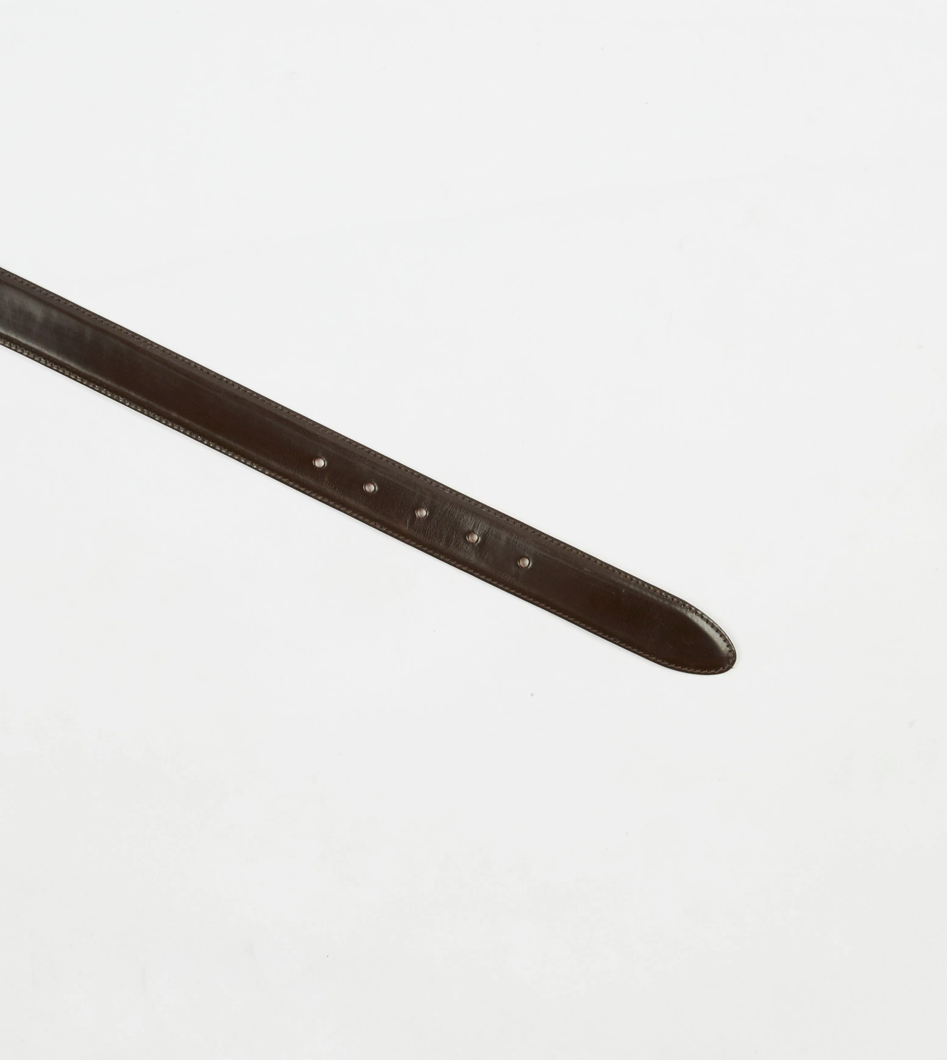 Dark Brown Bridle Calf Leather Western Belt sold by Drake's London product image thumbnail 4