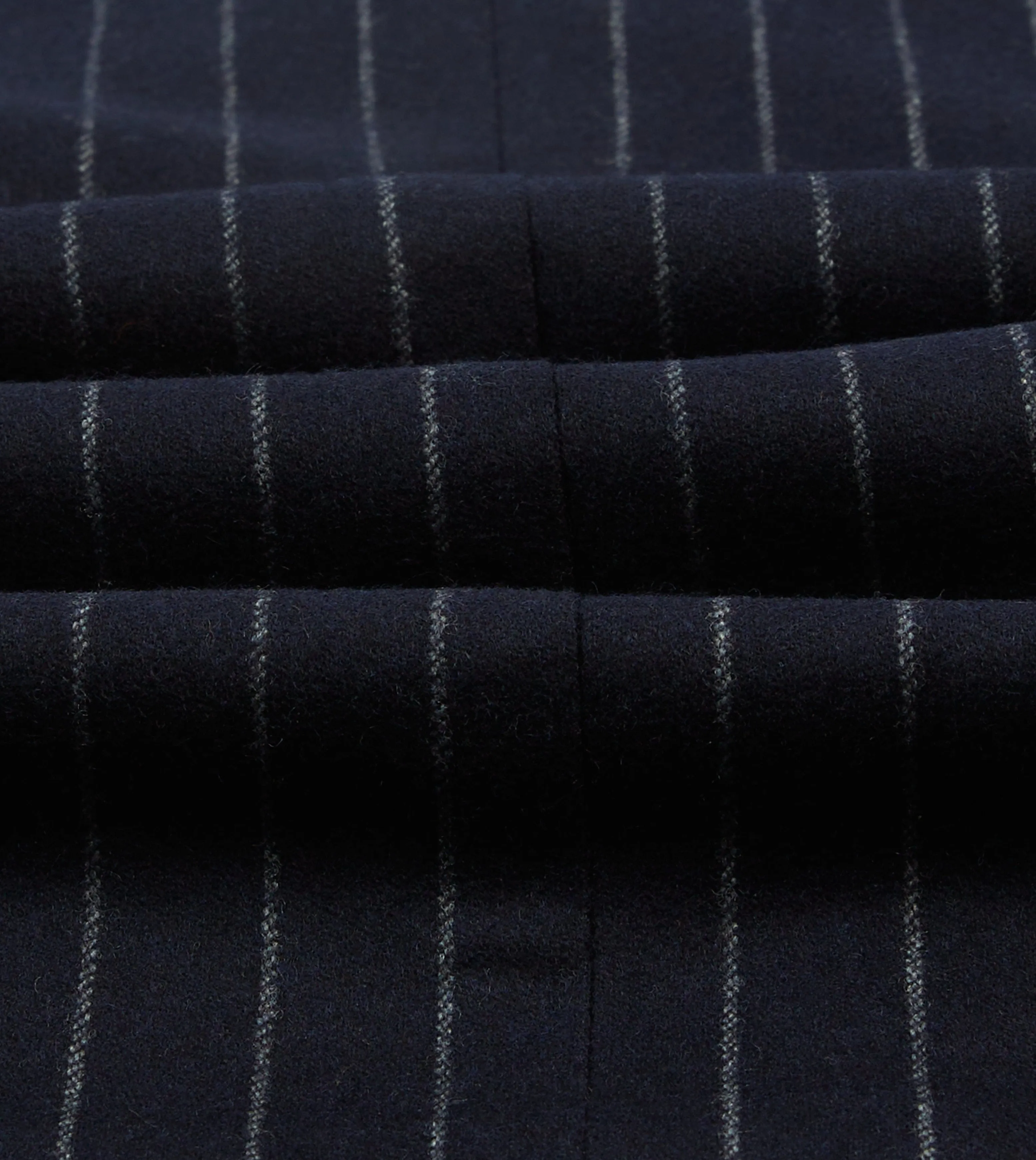 Navy Chalkstripe Wool Double-Breasted Tailored Jacket sold by Drake's London product image thumbnail 2